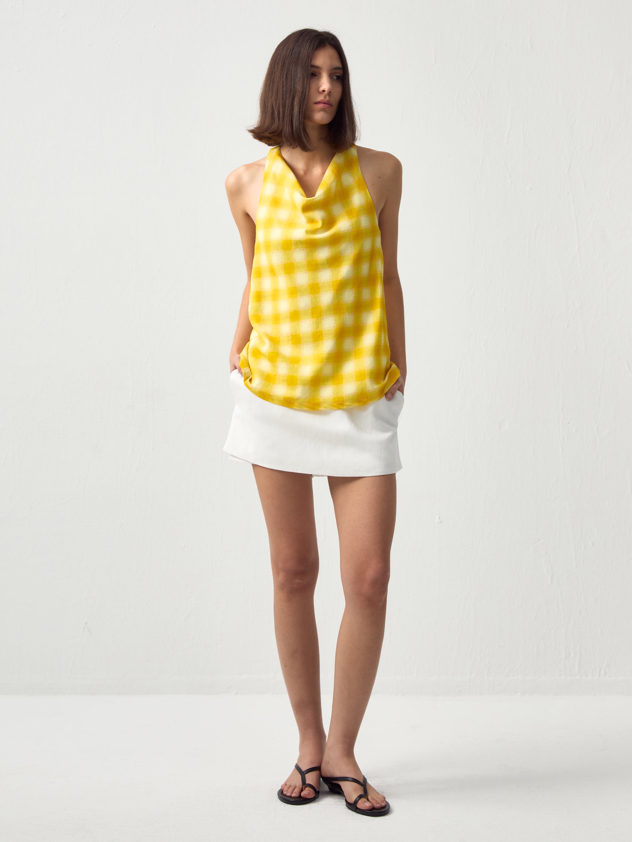 CUBIC Gradient Check Layered Skort-9