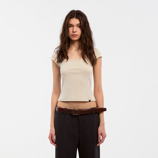 CUBIC Modal Square Neck Short-sleeved T-shirt