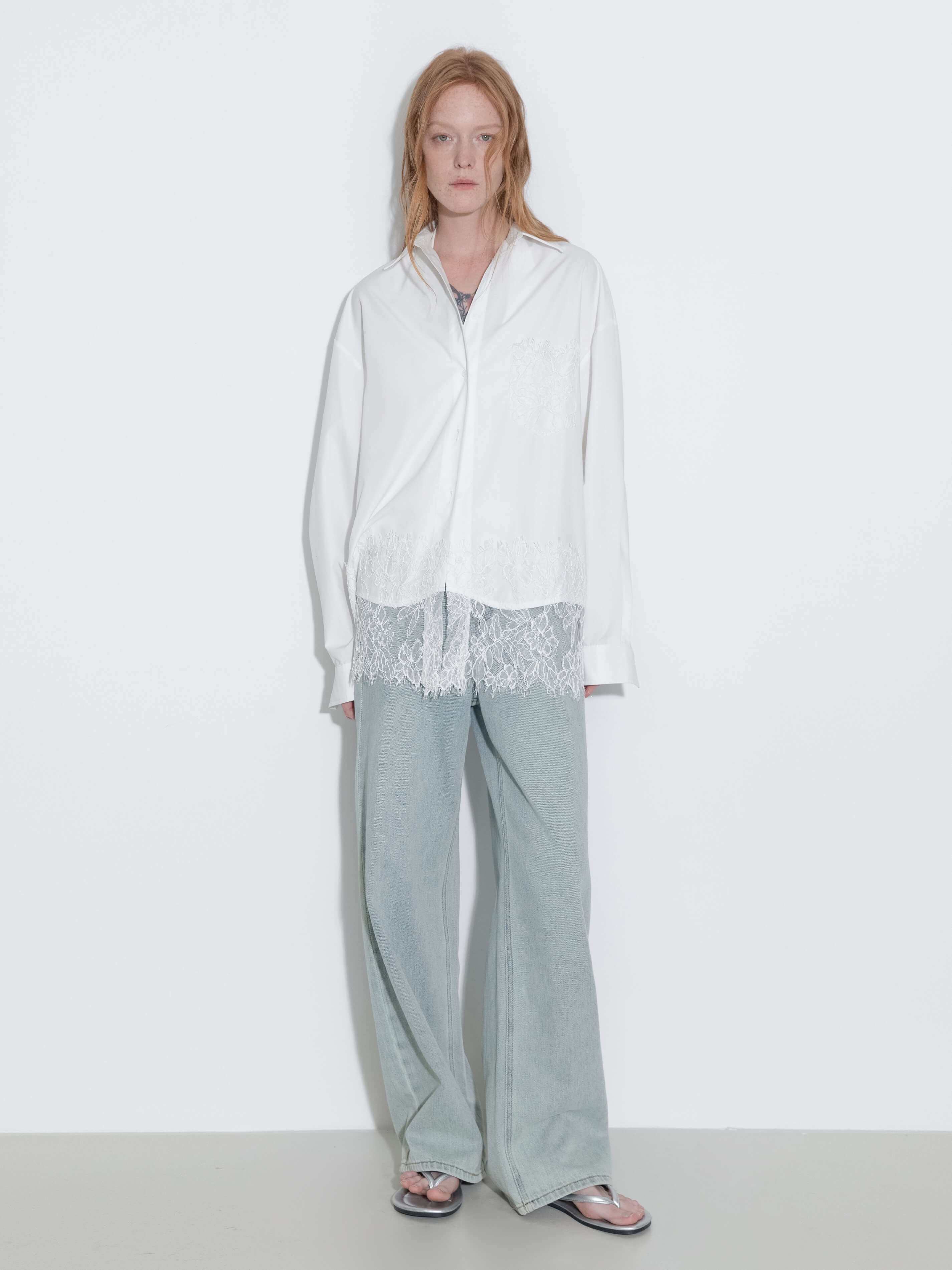 Lace Panel Shirt-14