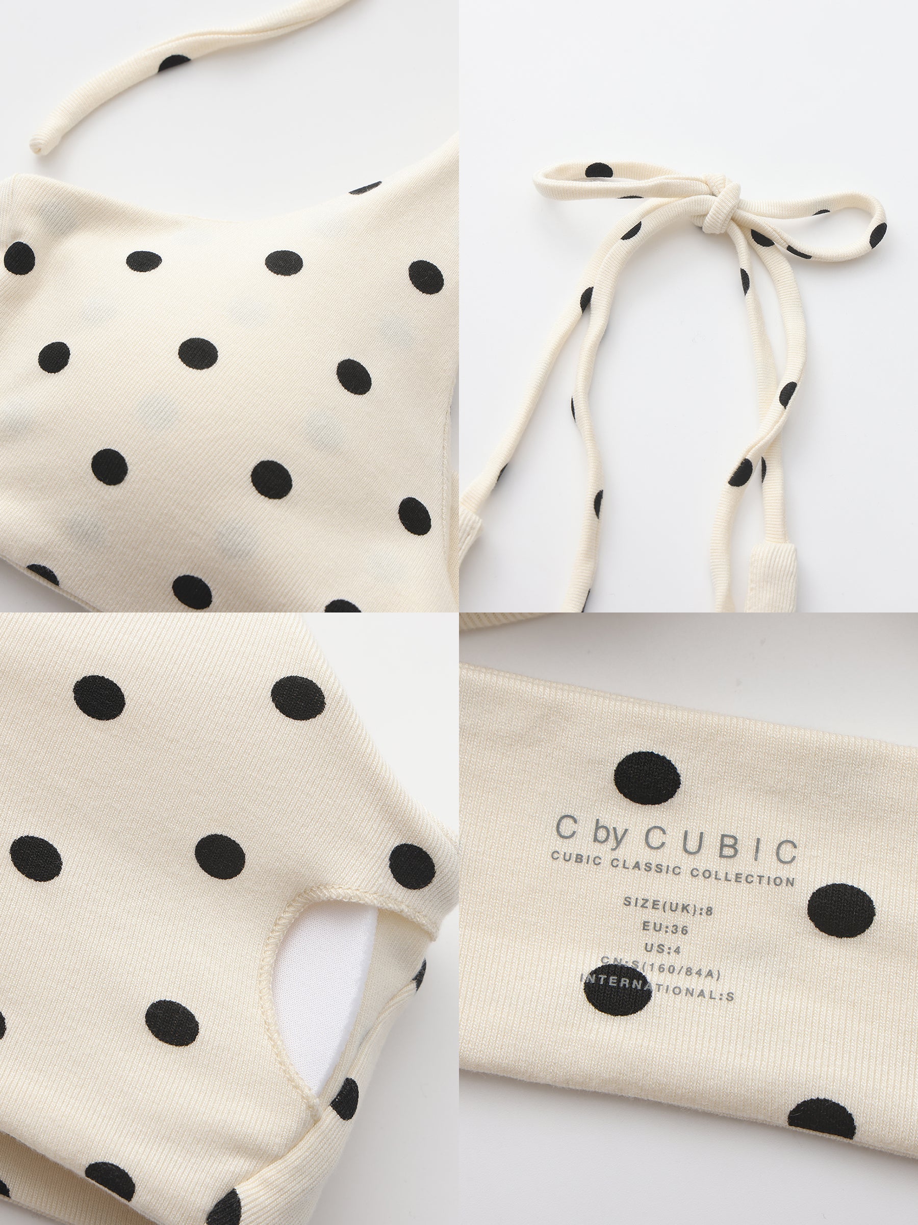 CUBIC Polka Dot Halter Neck Strap-9