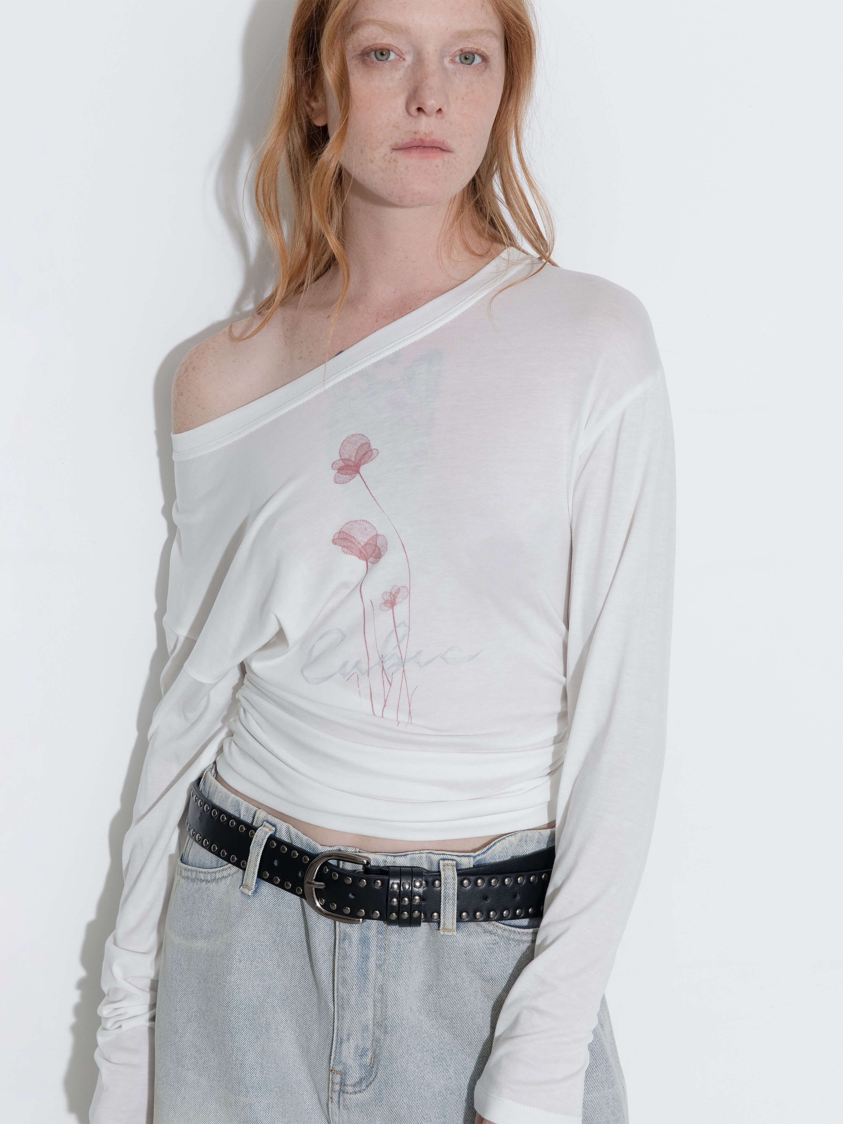 Printed Tencel Long Sleeve Top-12