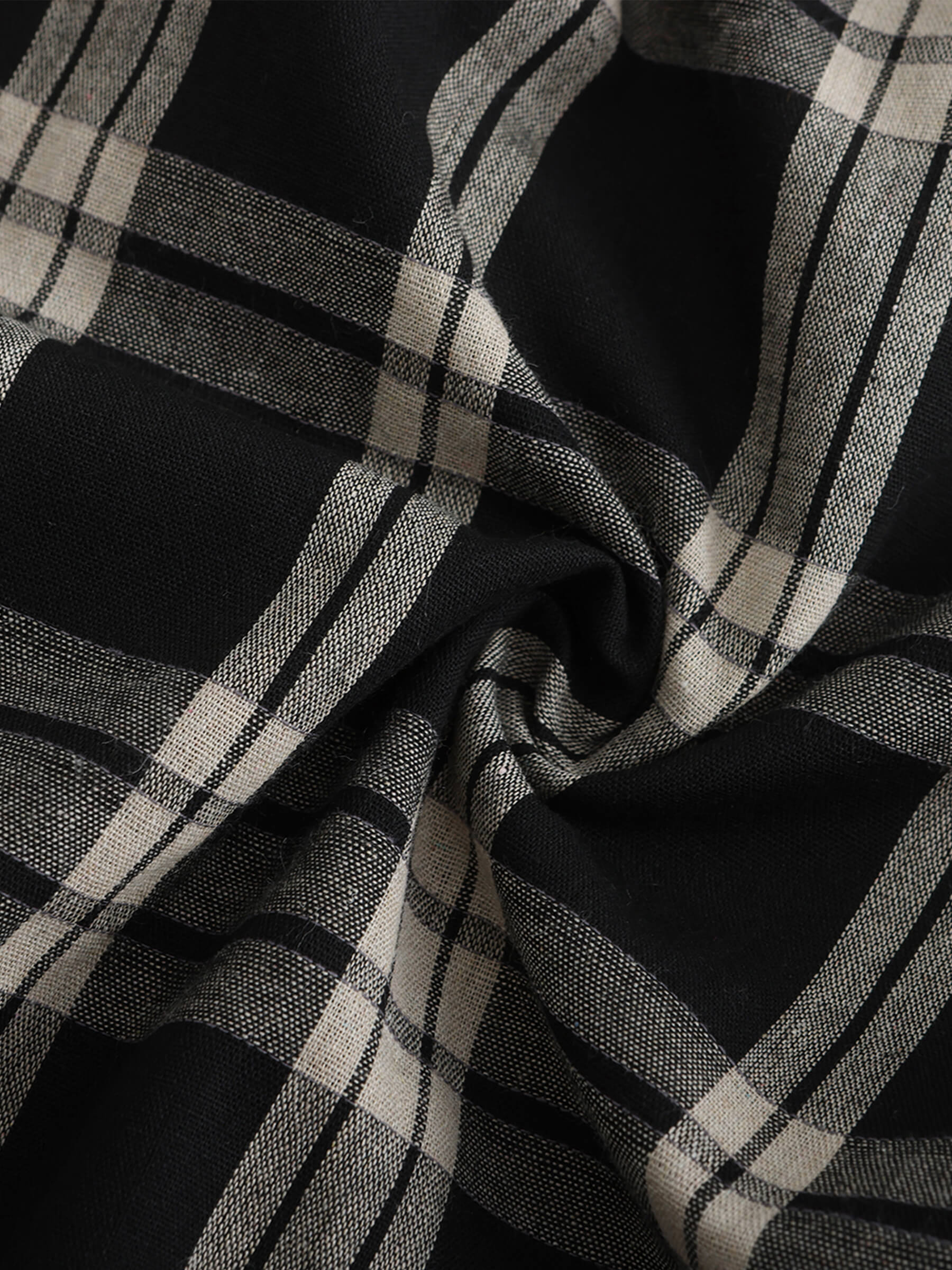 Pure Cotton Plaid Sling Dress-11