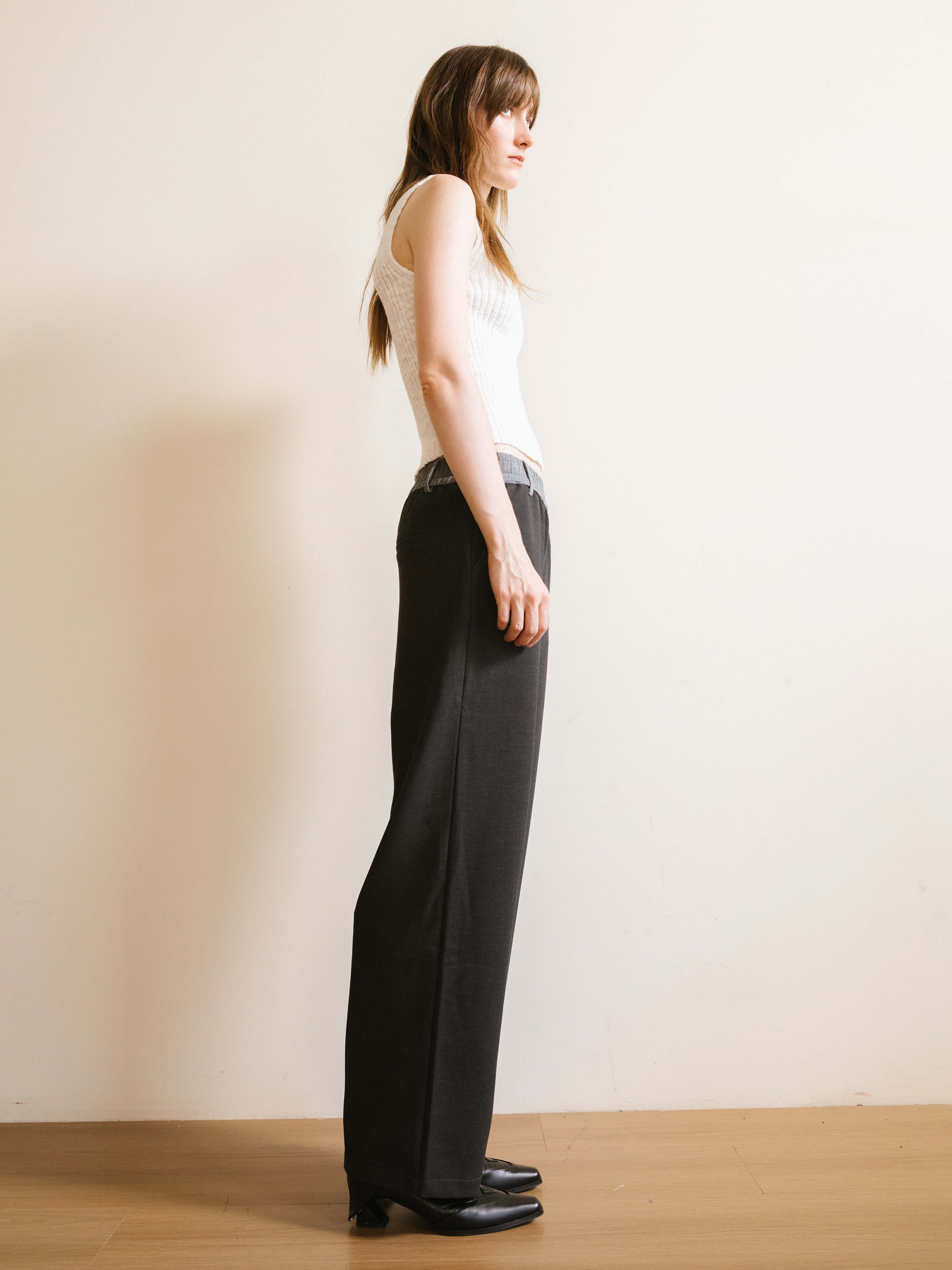 Colorblock Casual Straight Trousers-11