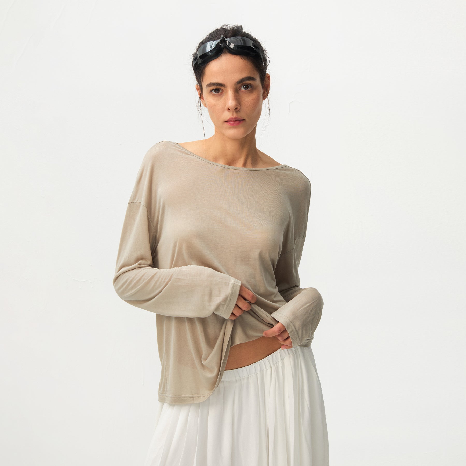 CUBIC Lyocell Sheer Open-Back Top-9