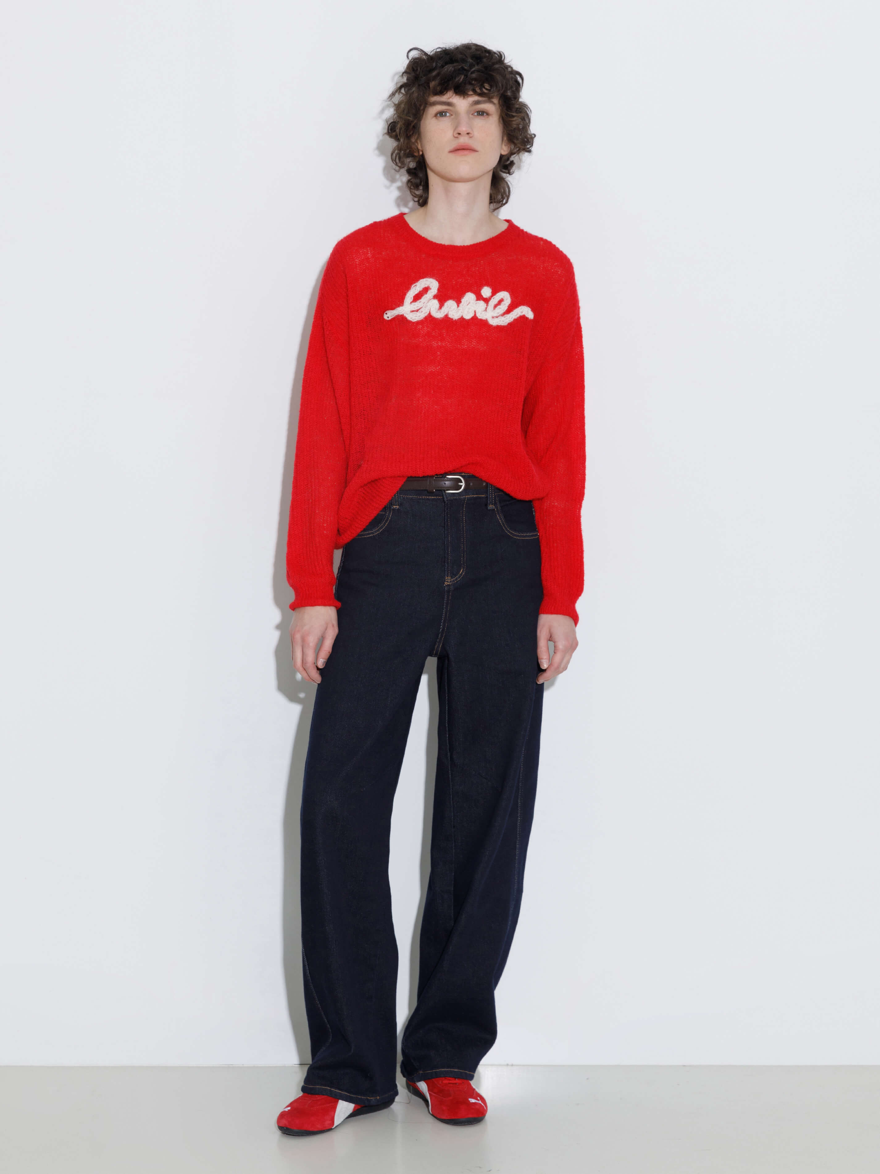"CUBIC" Embroidered Crewneck Sweater-9