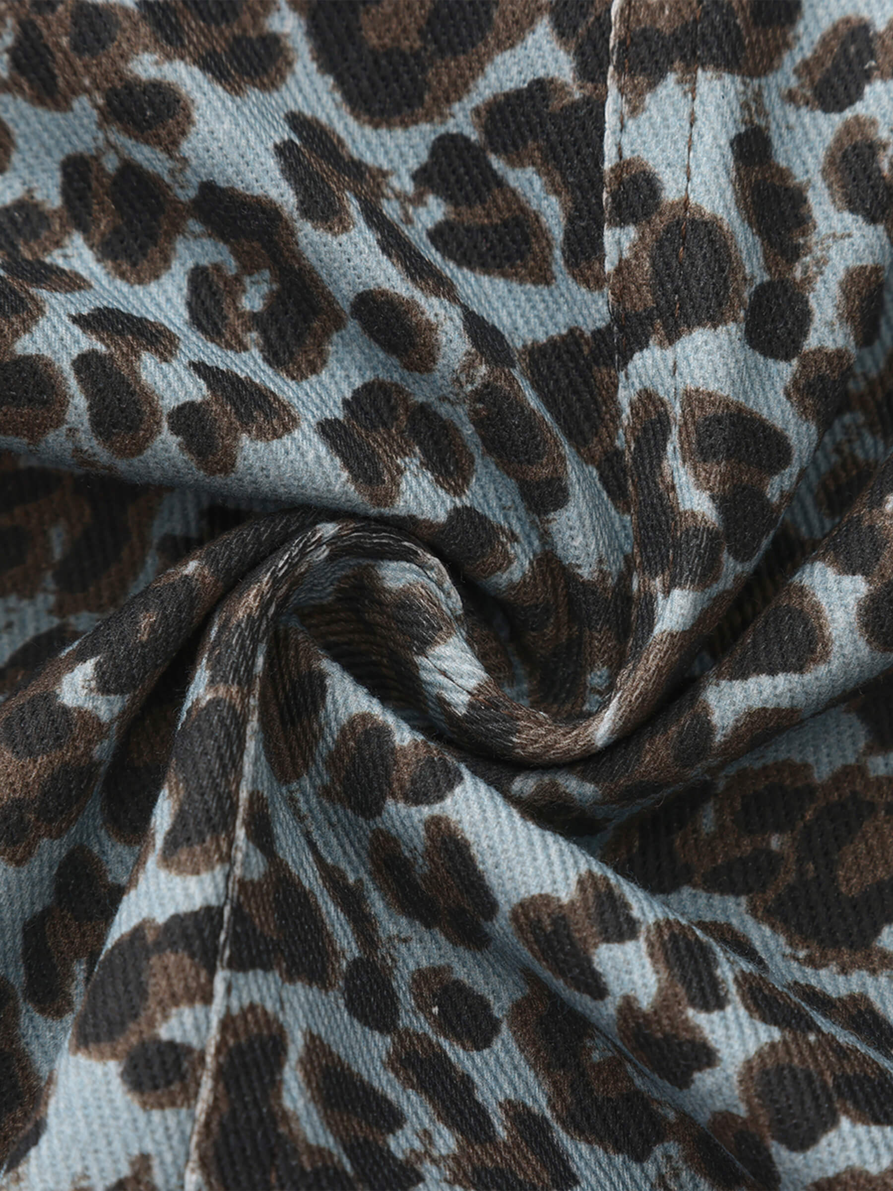 100% Cotton Leopard Print Color-Block Retro Casual Jacket-11