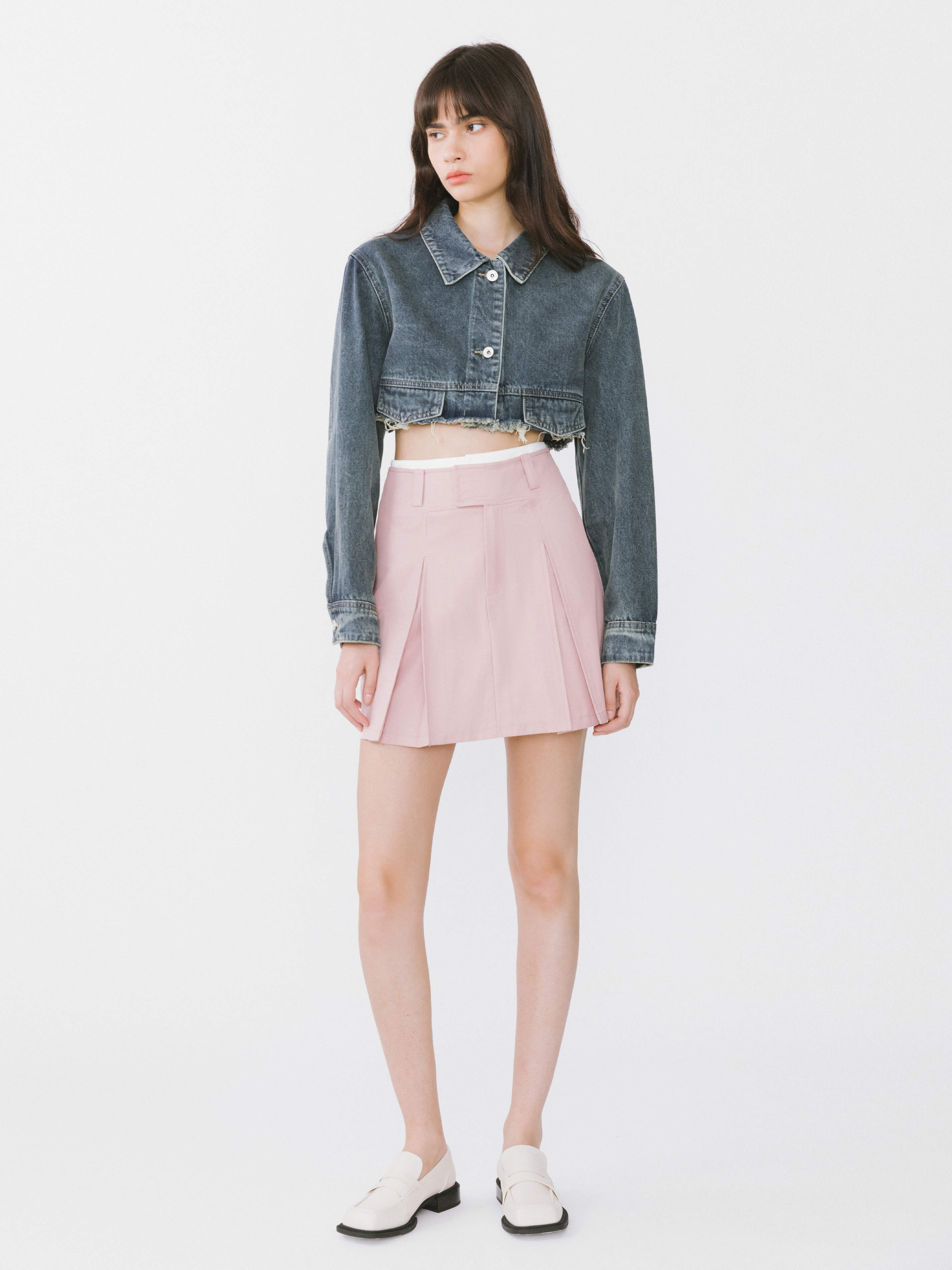 Pleated Short Skirt-12