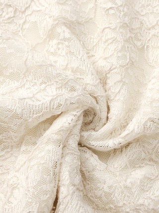 Asymmetrical Lace-Embroidered Skirt