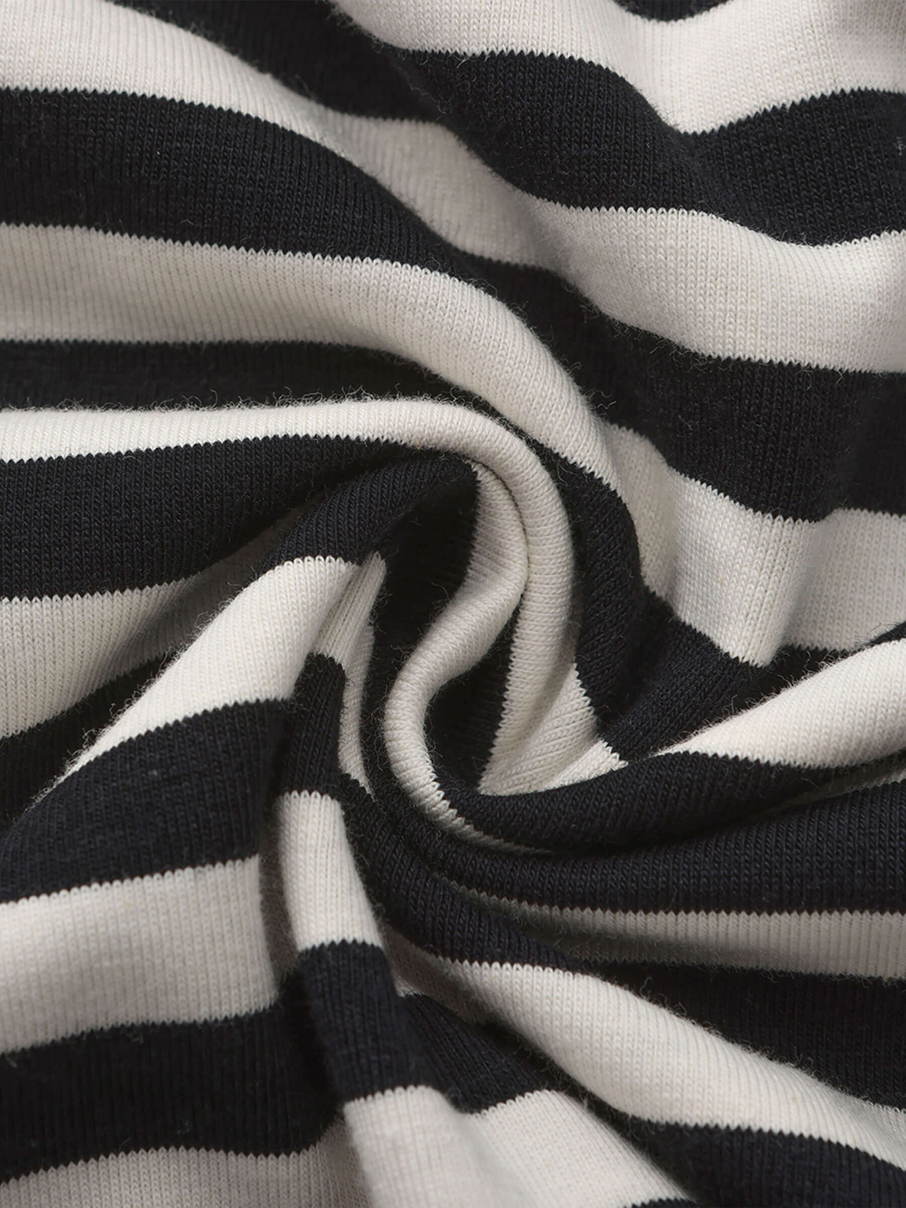 ONE BY CUBIC Stripped Mock Neck 100% Cotton Knitted Jumper-10