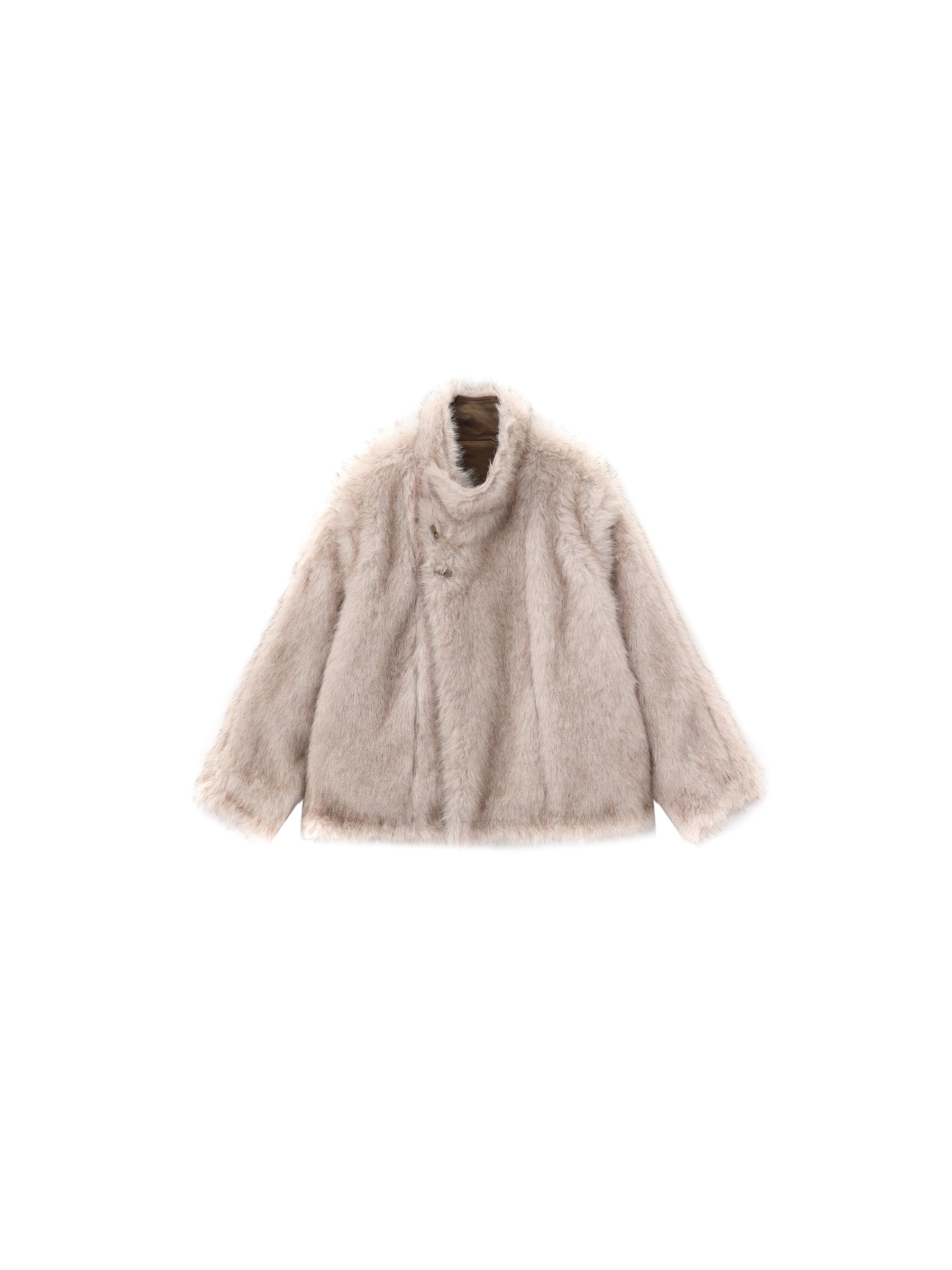 Oversized Faux Fur Hybrid Coat-9