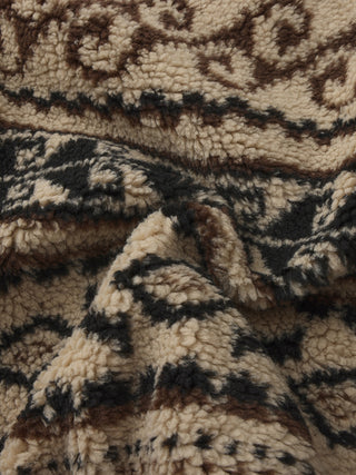 Paisley Faux Shearling Padded Jacket