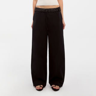 CUBIC Ruffled Waistband Two-Way Casual Pants