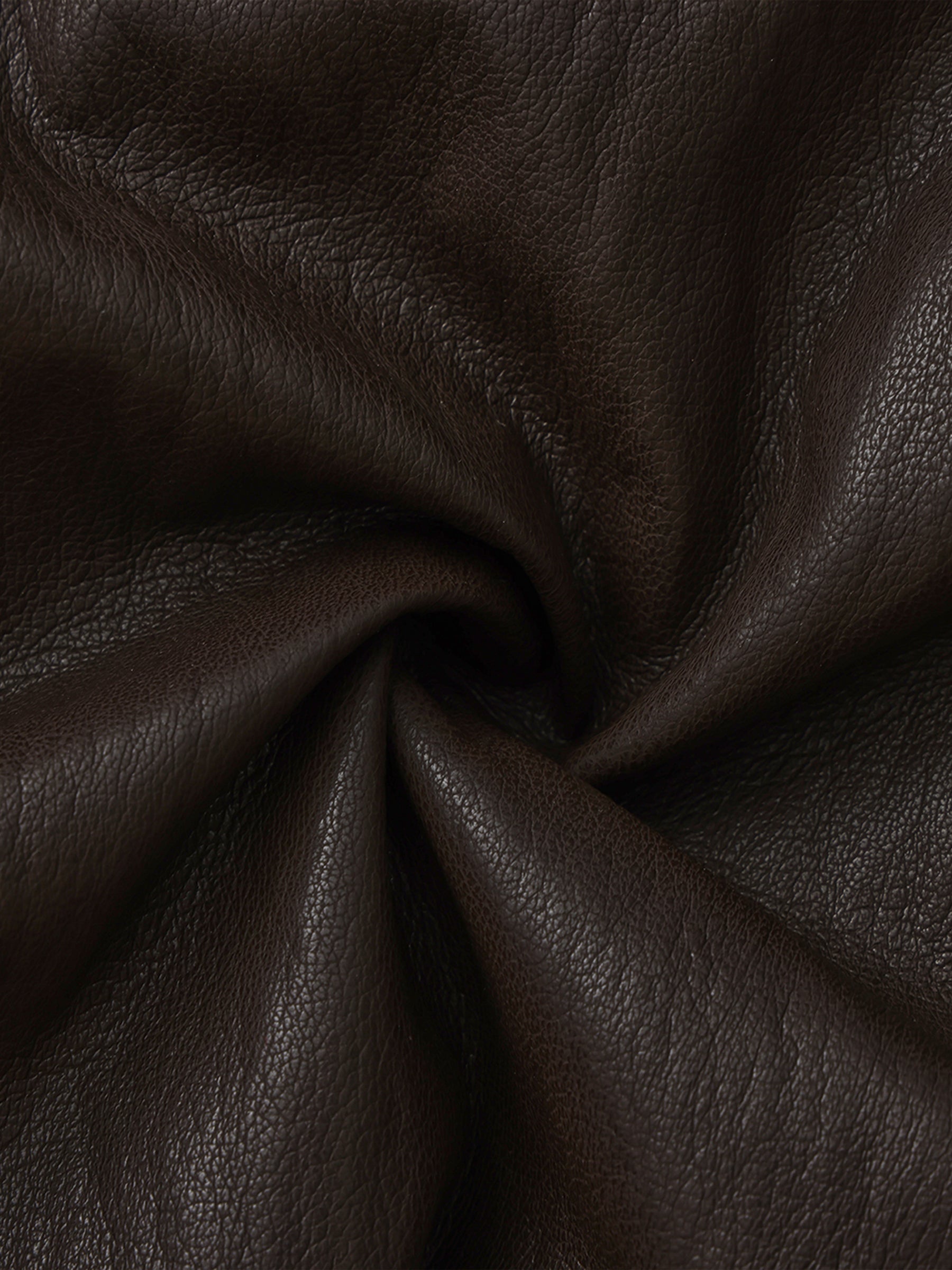 Two-Way Collar Boxy Leather Down Jacket-10