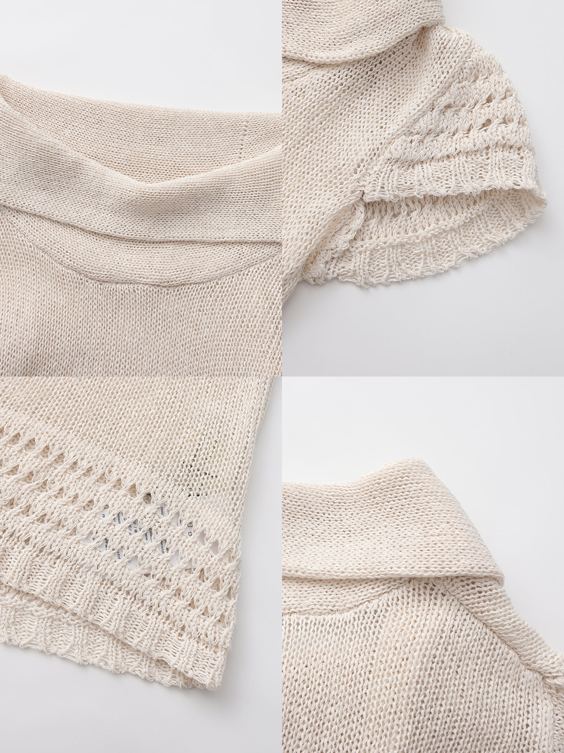 CUBIC Cowl Neck Sheer Knit Top-9