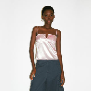 CUBIC Satin Notch Neck Camisole Top