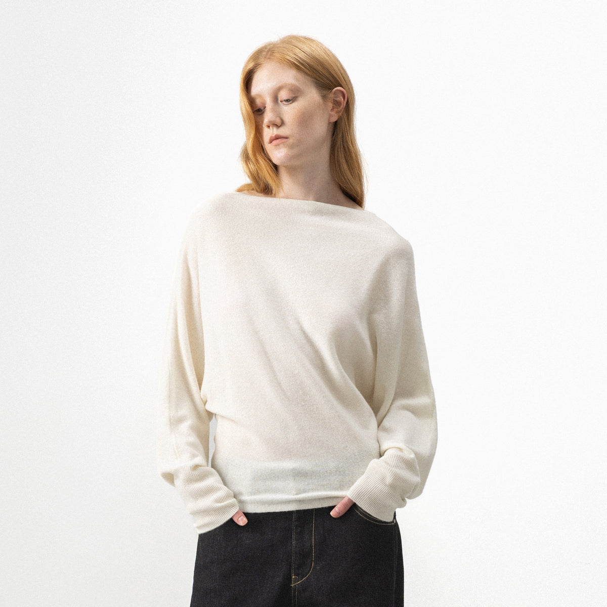 CUBIC Convertible Off-Shoulder Wool-Blend Sweater-9