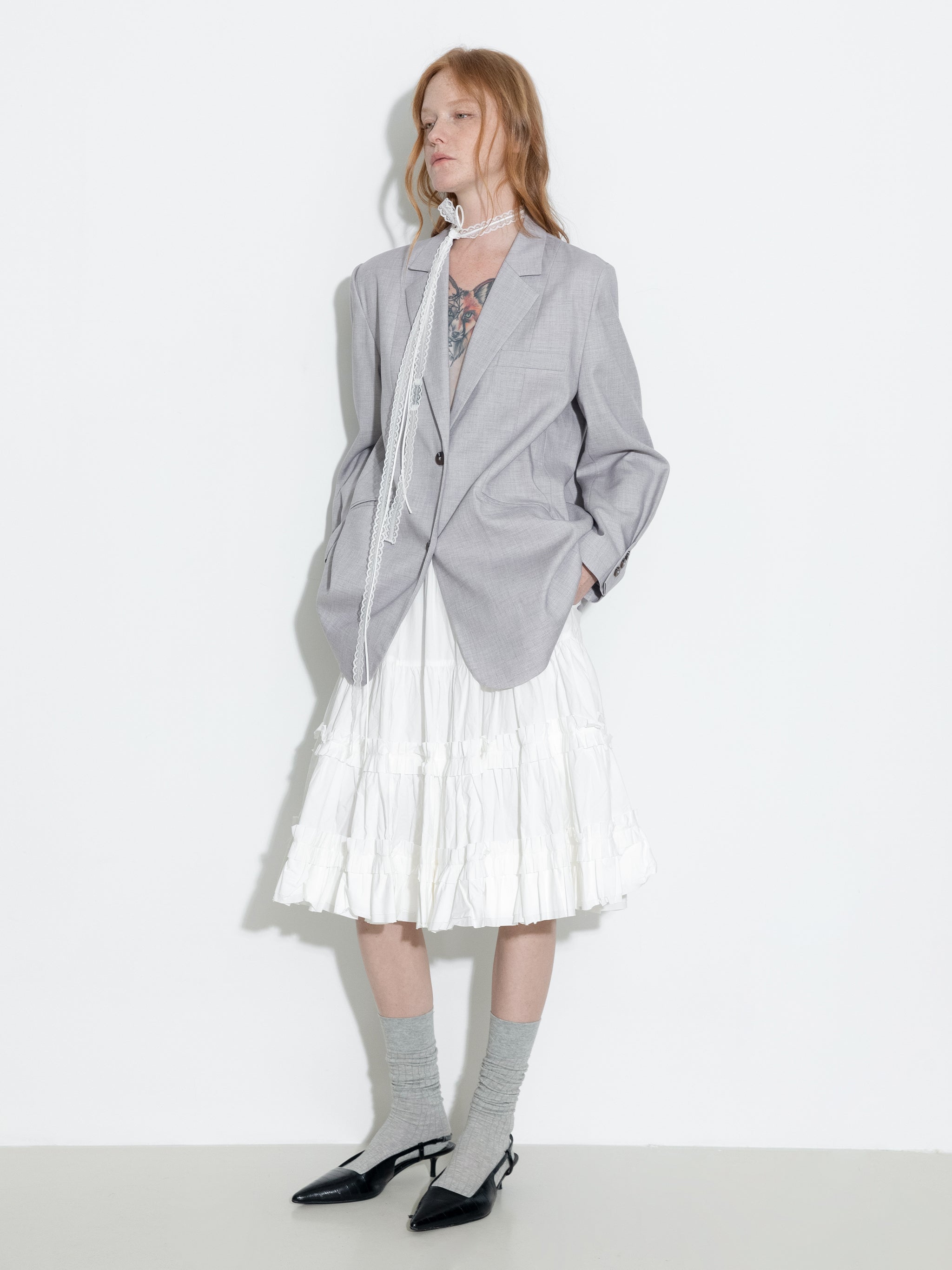 Pure Cotton Ruffle Cake Skirt-2