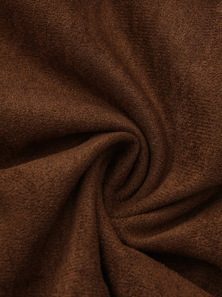 Vintage Boho Suede-Look A-Line Midi Skirt