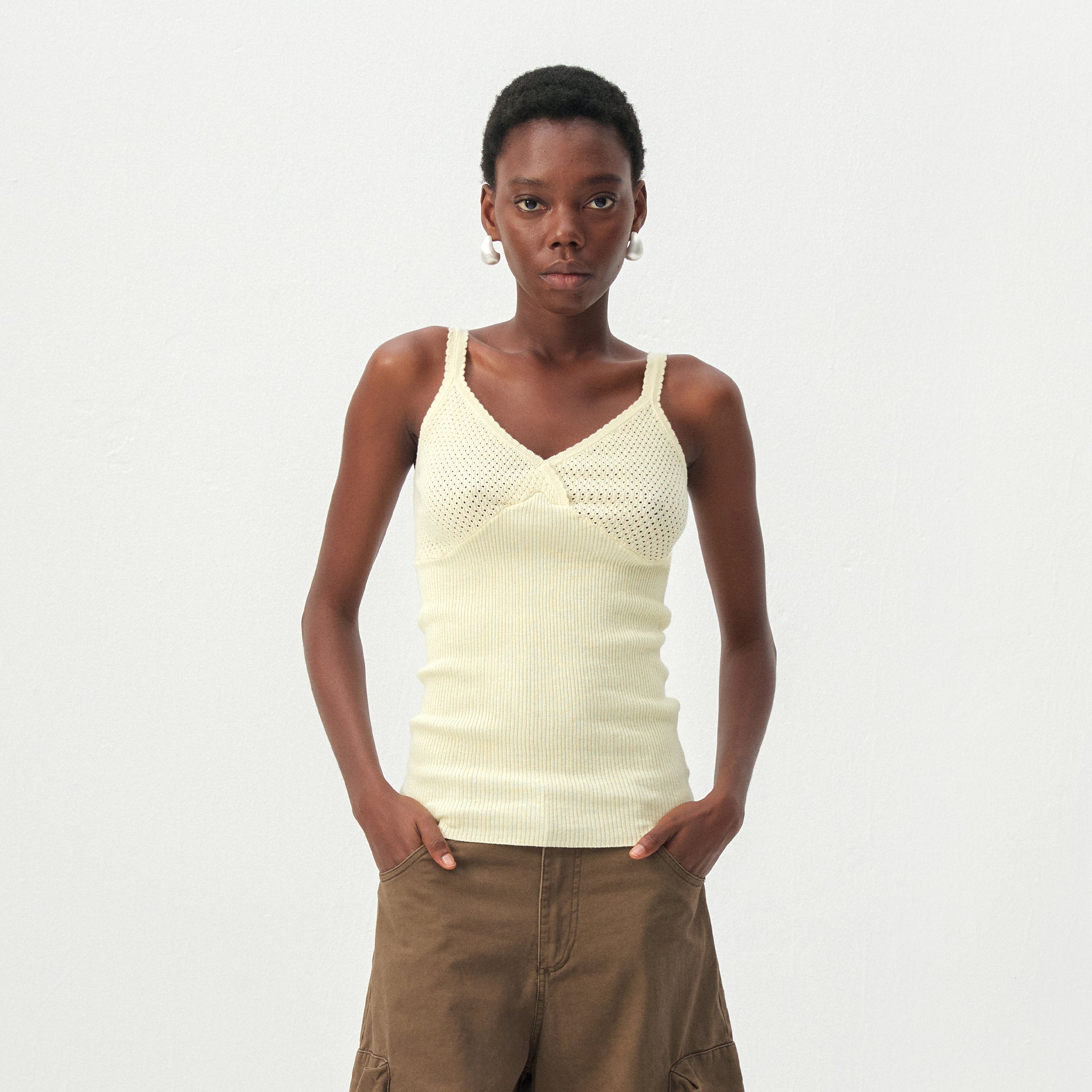 CUBIC 100% Cotton Knit Camisole-9