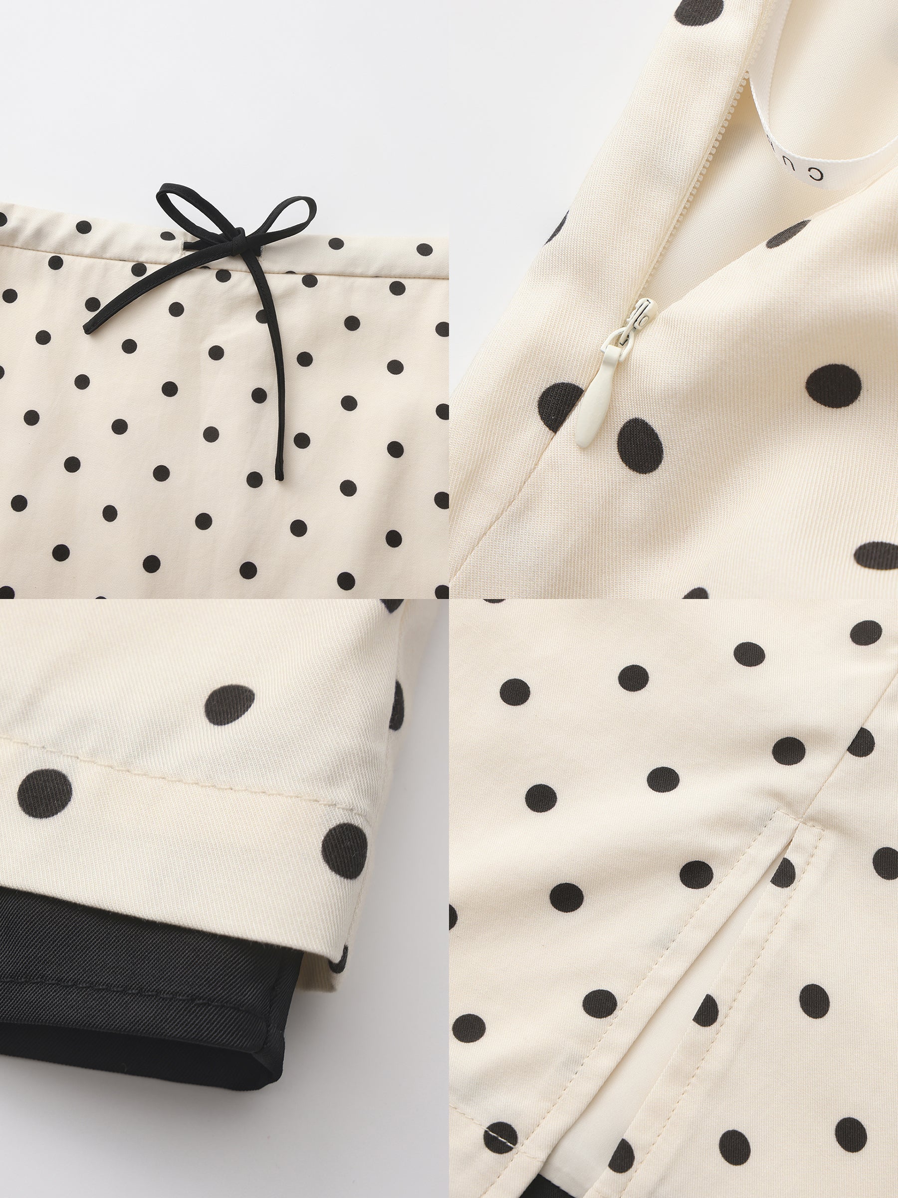 CUBIC Polka Dot Straight Skirt-9