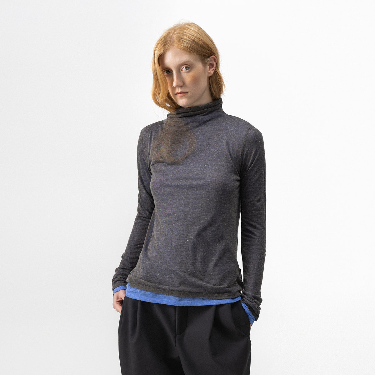 CUBIC Sheer Turtleneck Layering Top-9