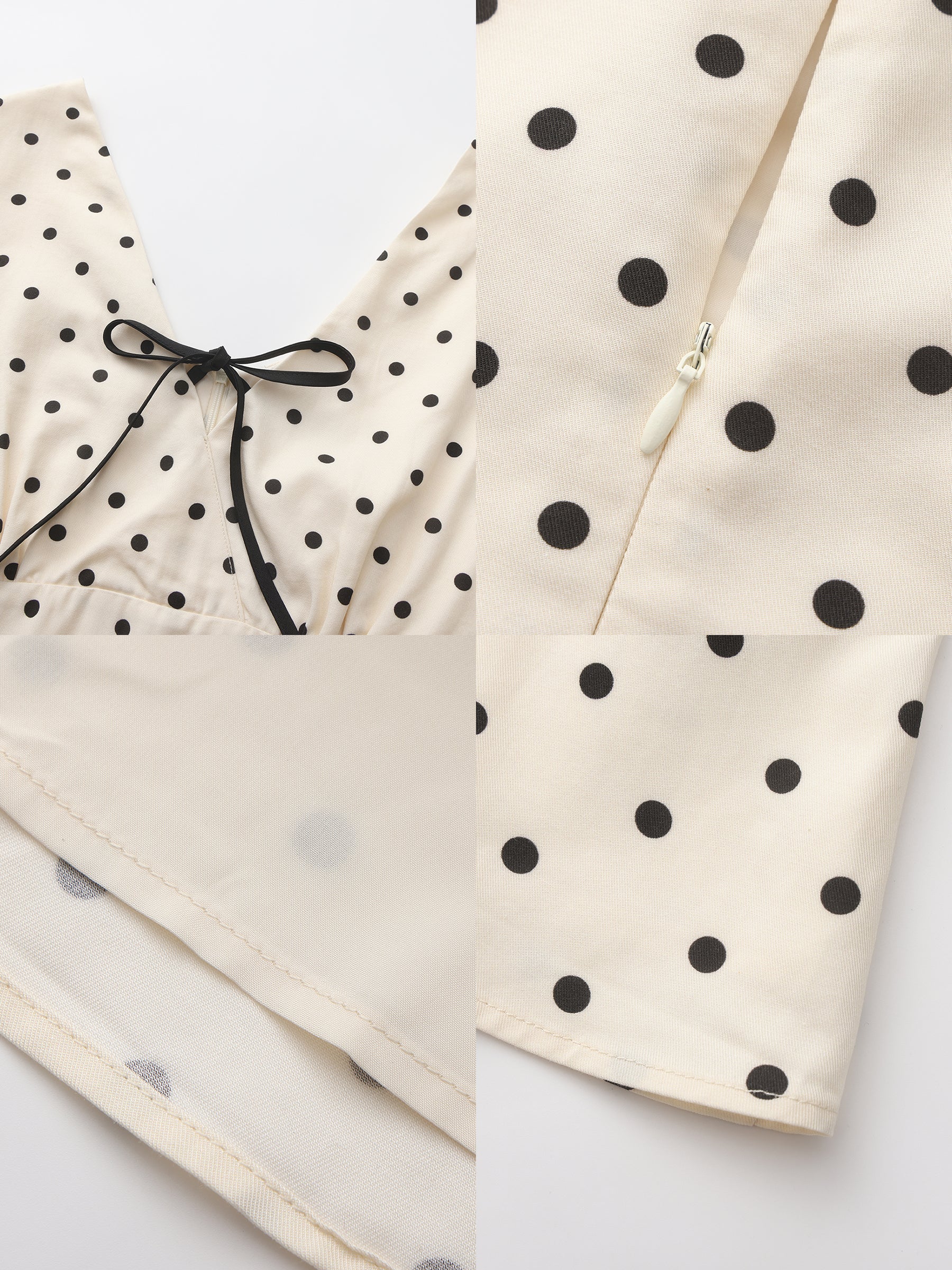 CUBIC Polka Dot V-Neck Top-9