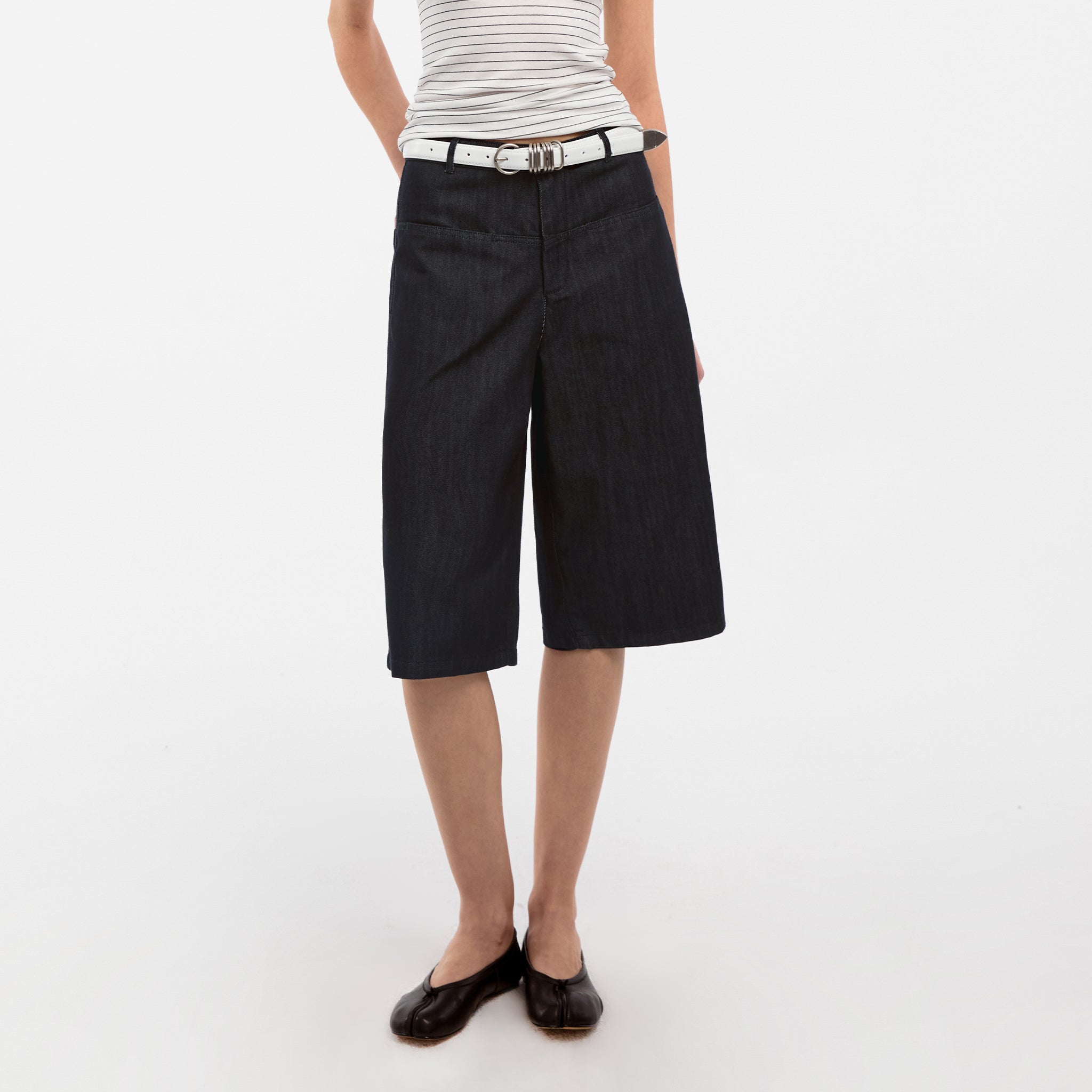 CUBIC Classic Straight Leg Casual Mid-Length Pants-9