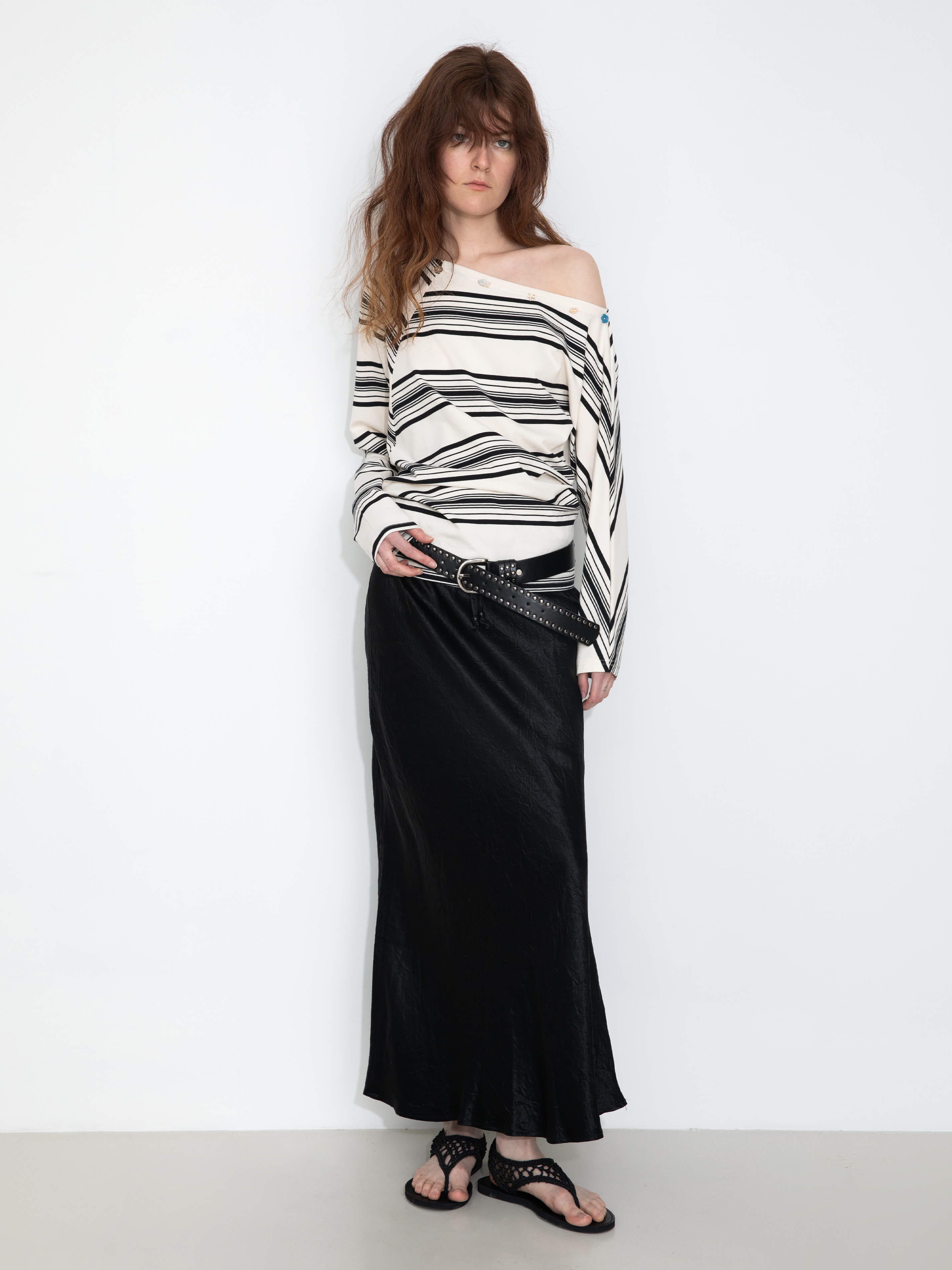 100% Heavyweight Acetate Bias Cut Skirt-6