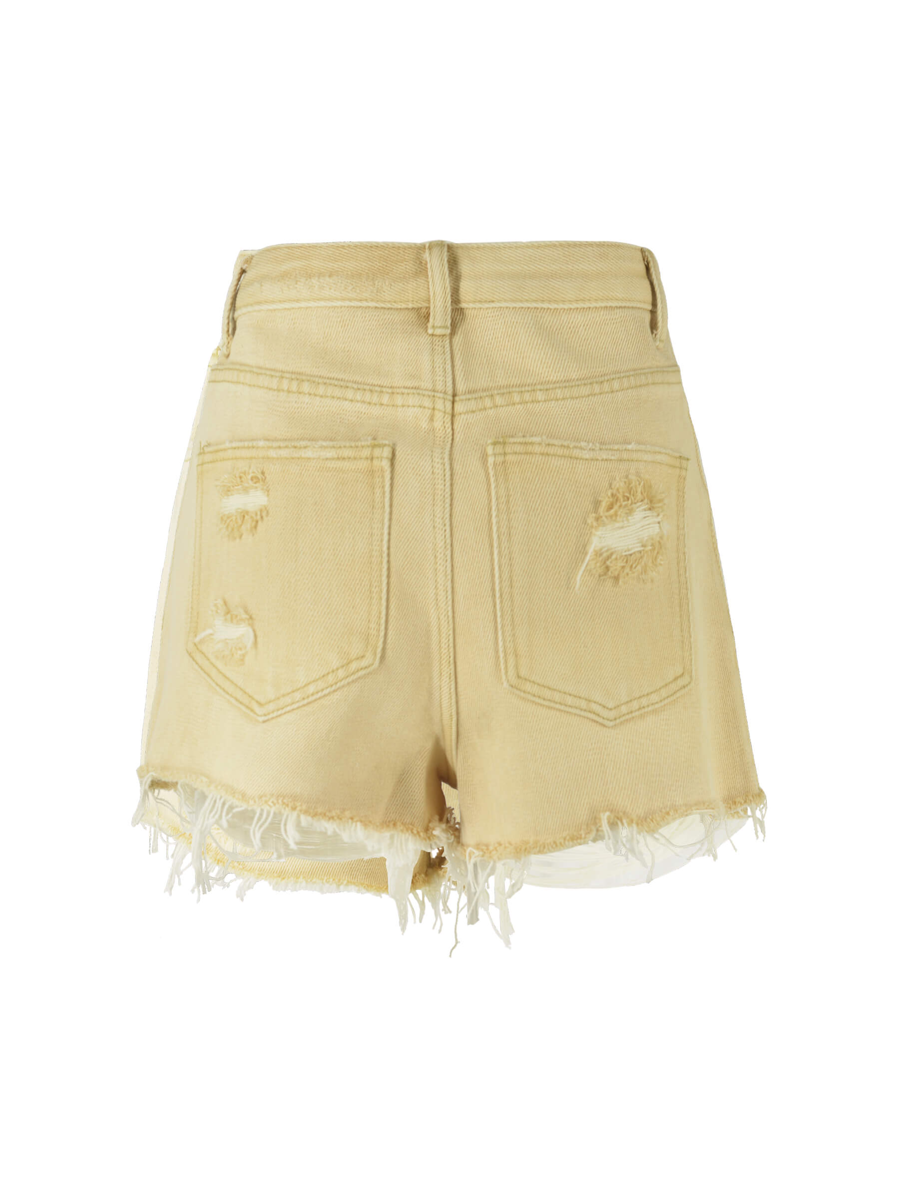 Raw Edge Distressed Mini Shorts-13