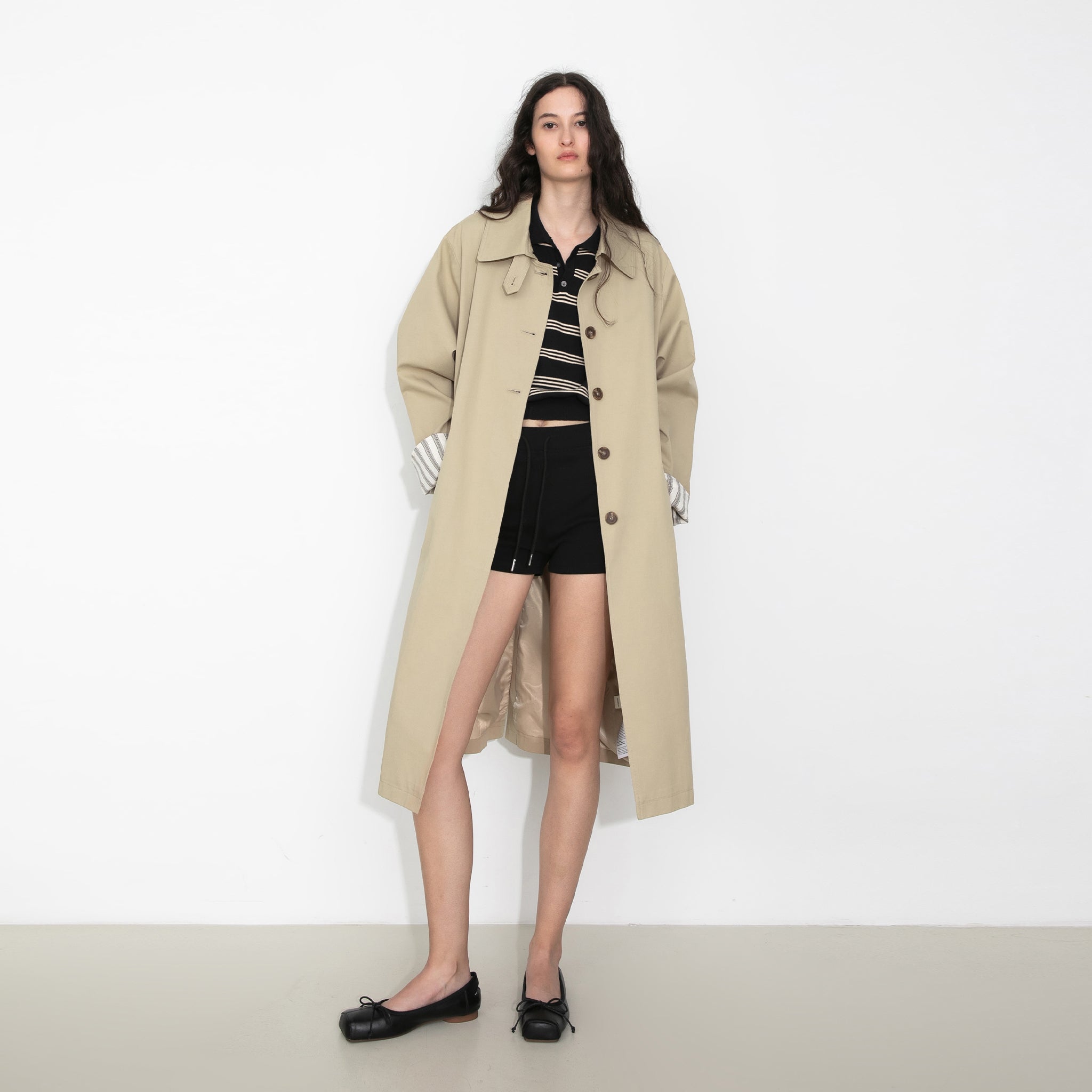 Macintosh Trench Coat with Striped Lining-9