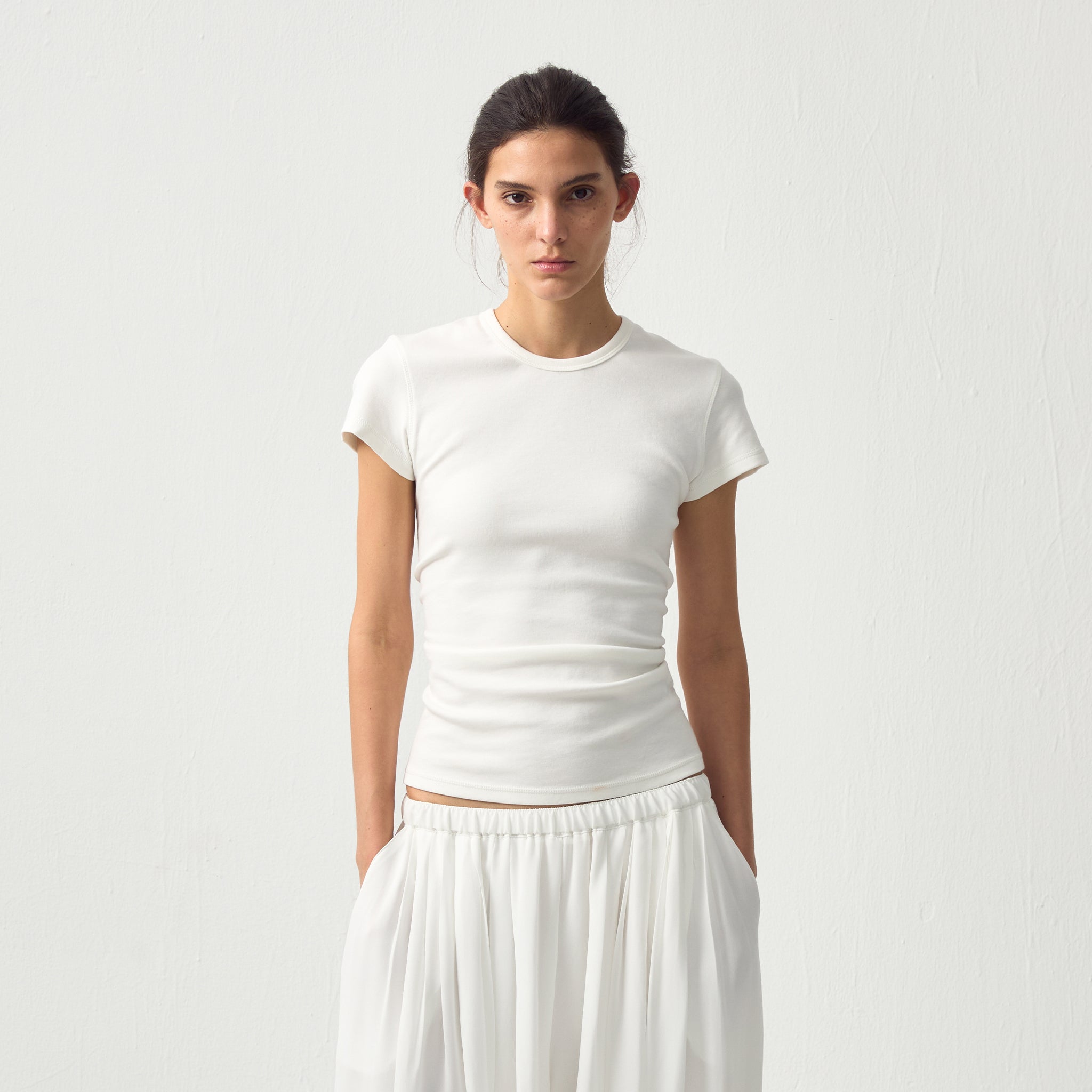 CUBIC Slim Cropped Crew Neck Top-9