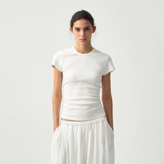 CUBIC Slim Cropped Crew Neck Top