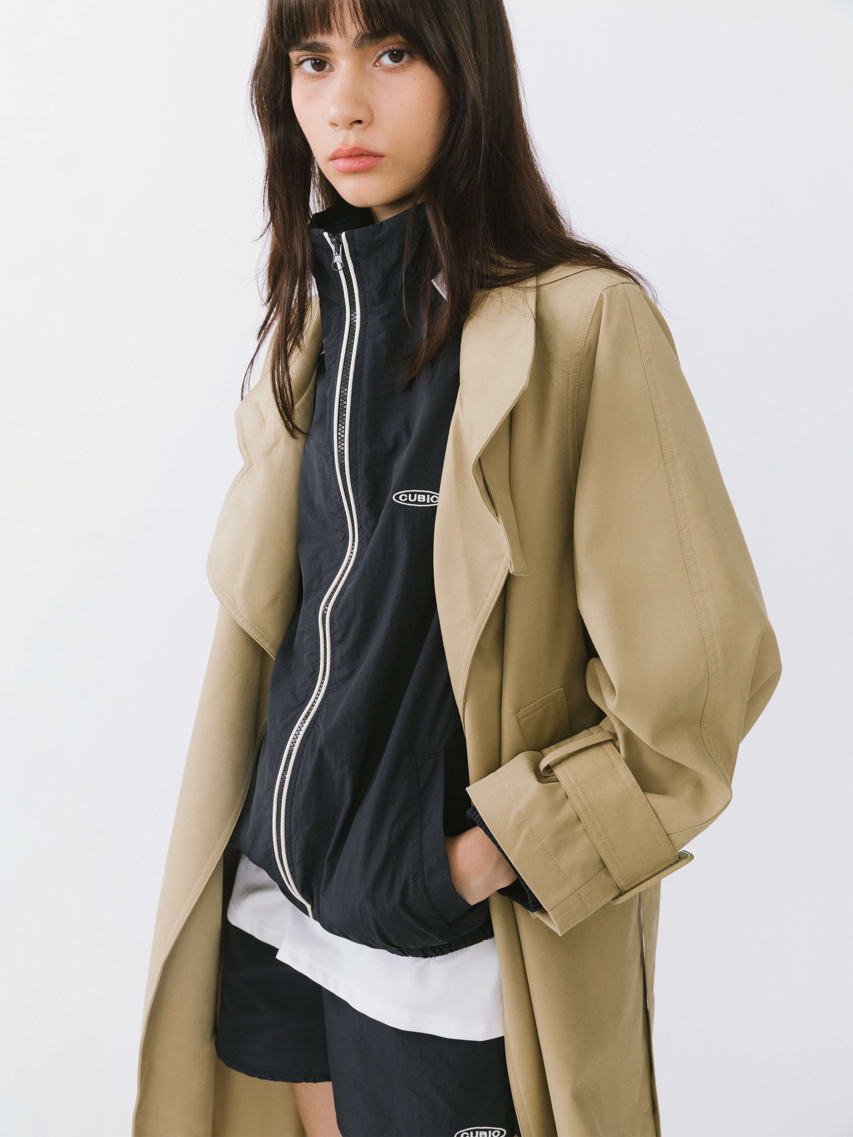 Overlay Mid-Length Trench Coat-11
