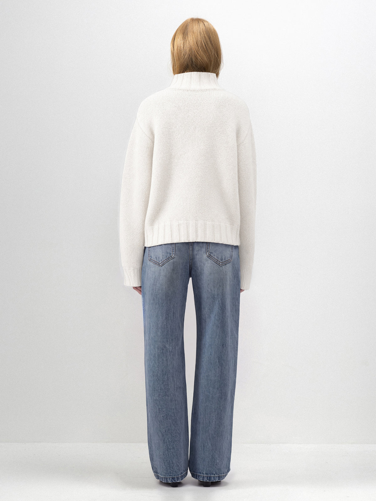 CUBIC High-Neck Chunky Knit Cardigan-9