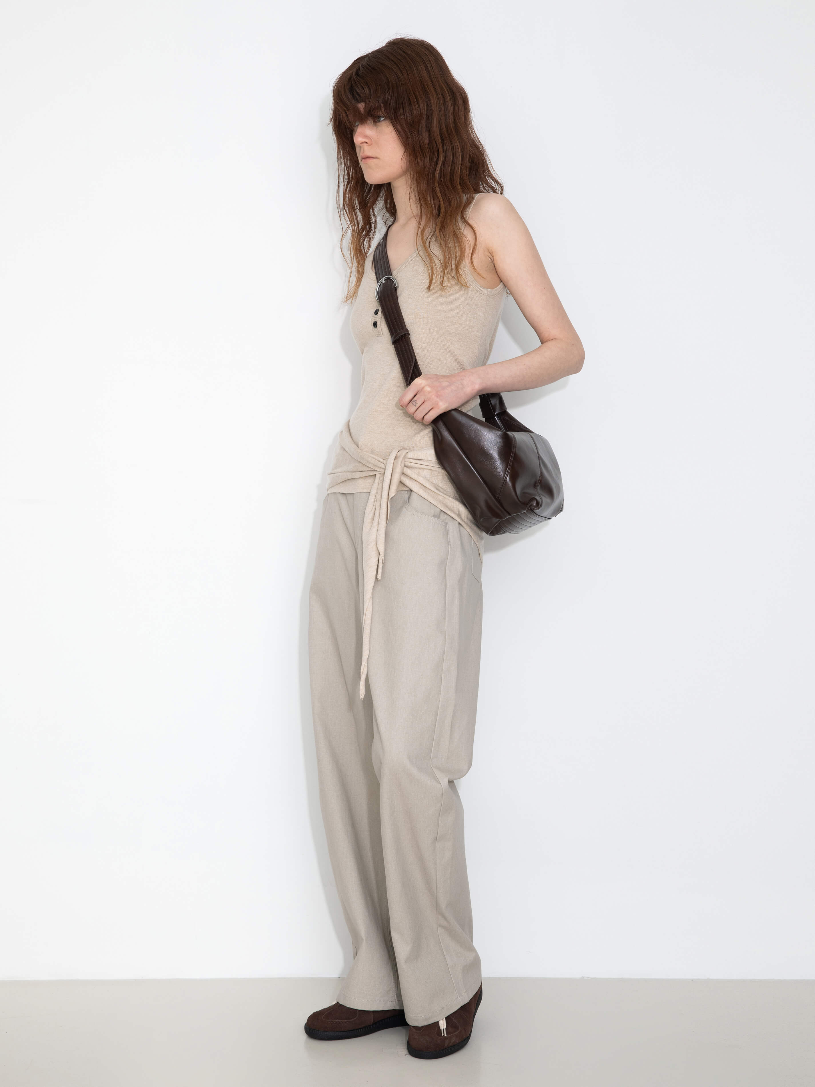 Slim-Fit Knit Henley Vest with Neck Tie-10