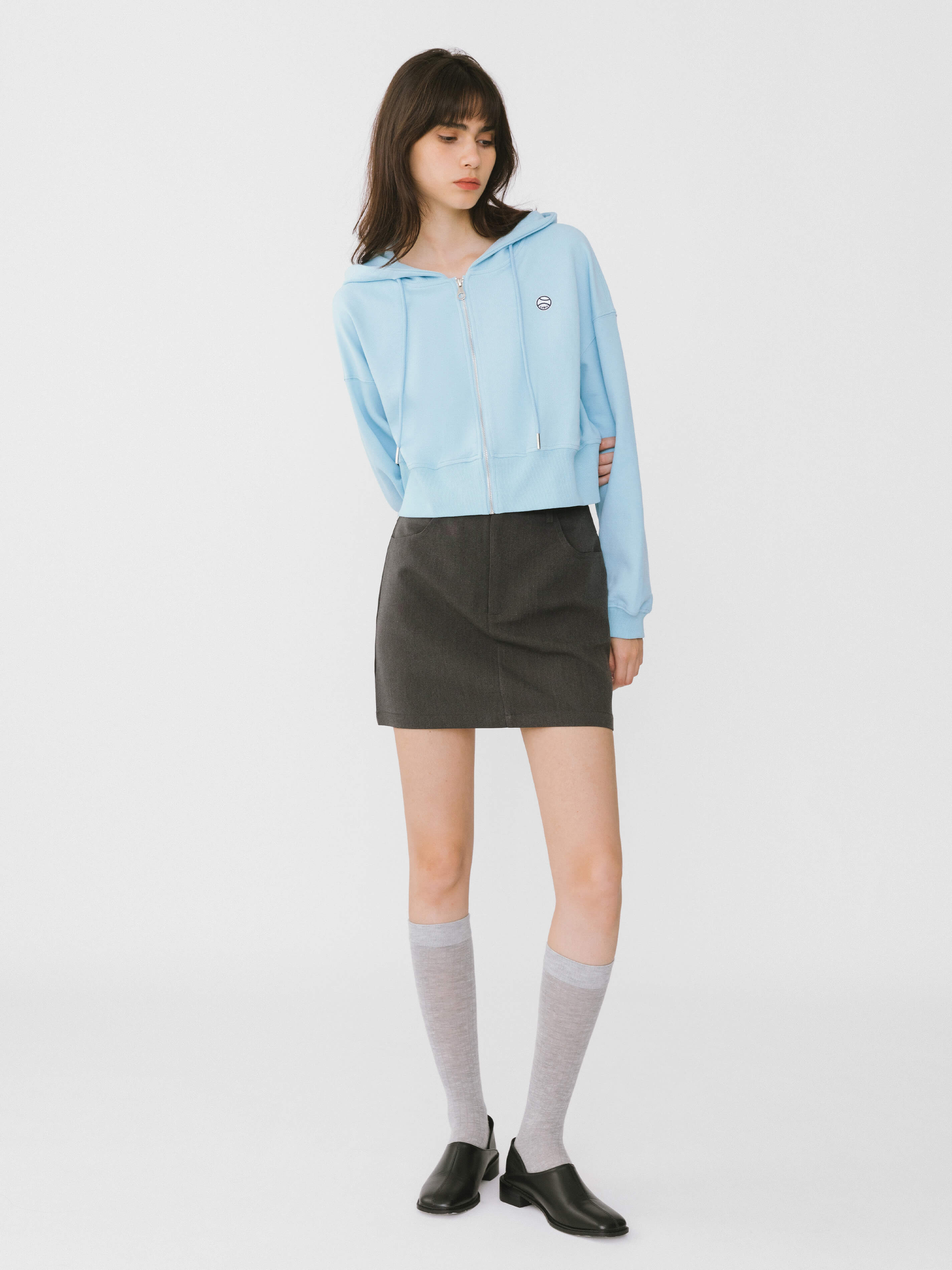 Heart Patch Tailored Mini Skirt-9