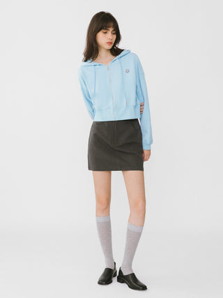 Heart Patch Tailored Mini Skirt