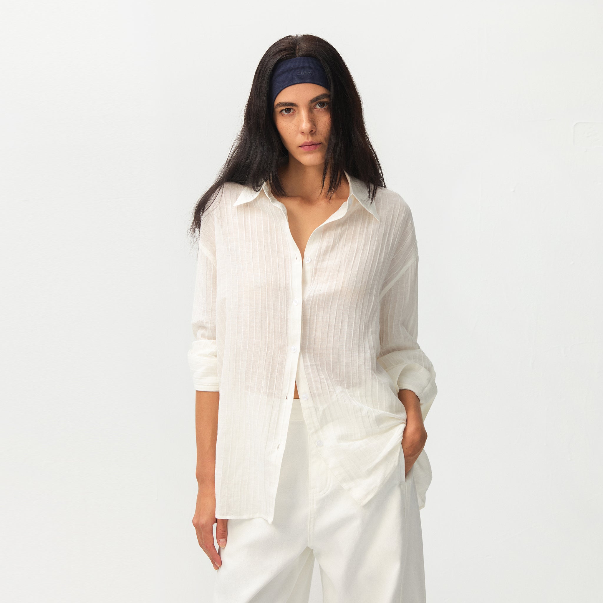 CUBIC Ramie Lightweight Long-Sleeved Shirt-9