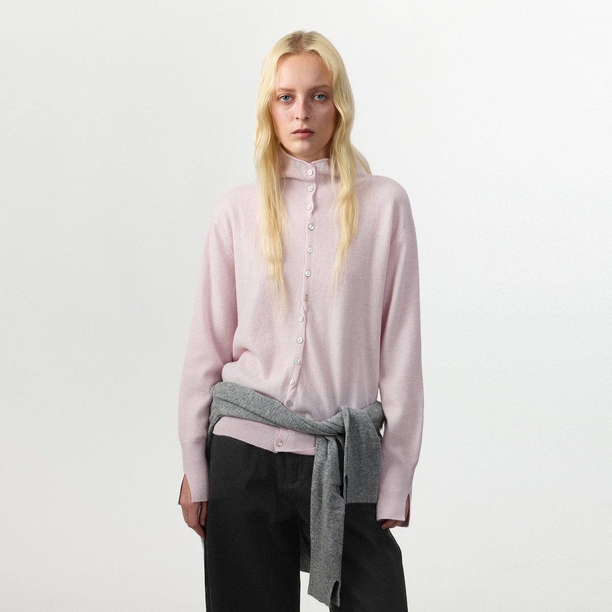 Relaxed Knit Cardigan Jacket in 100% Wool-3
