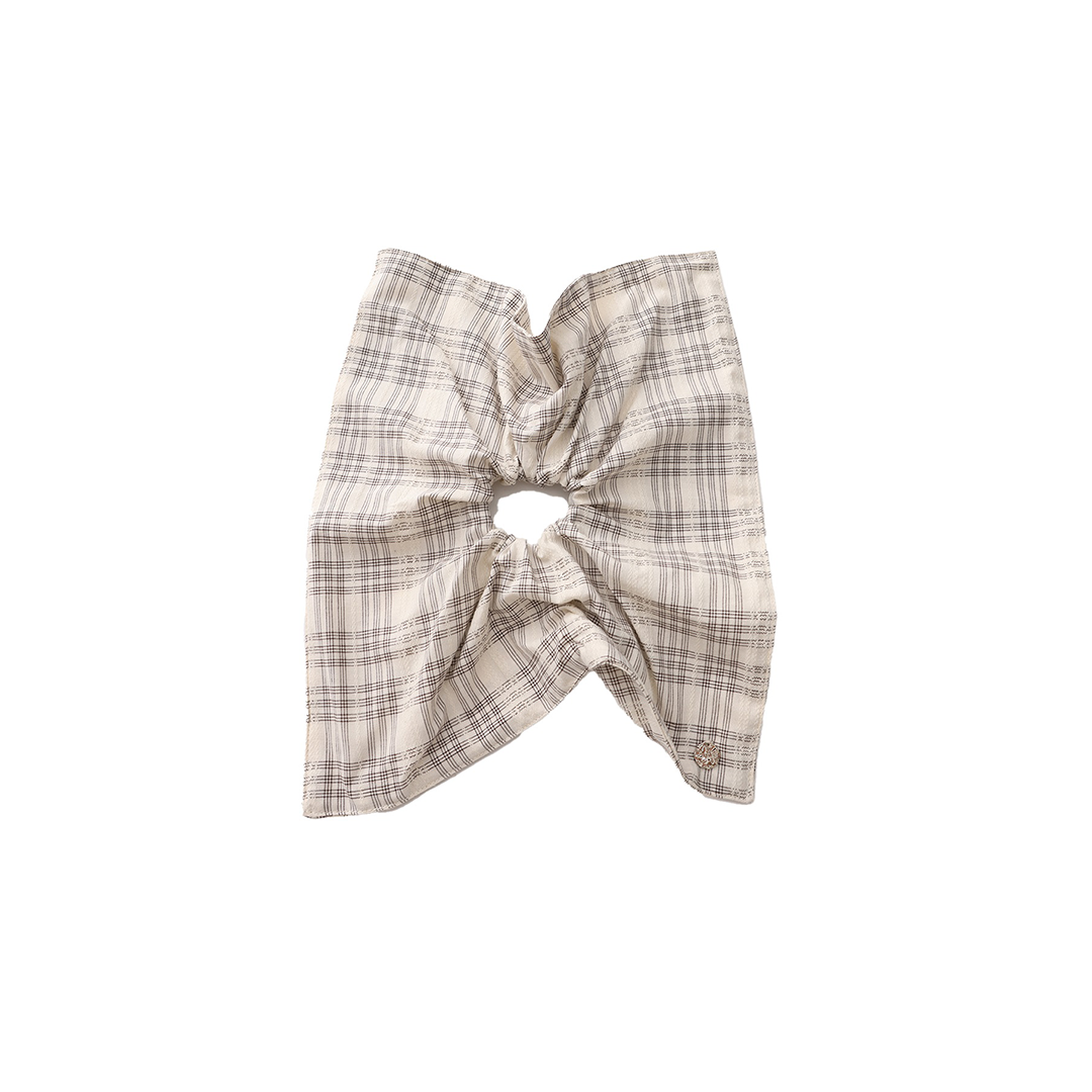 Lace Checkered Irregular Hair Scrunchies-8