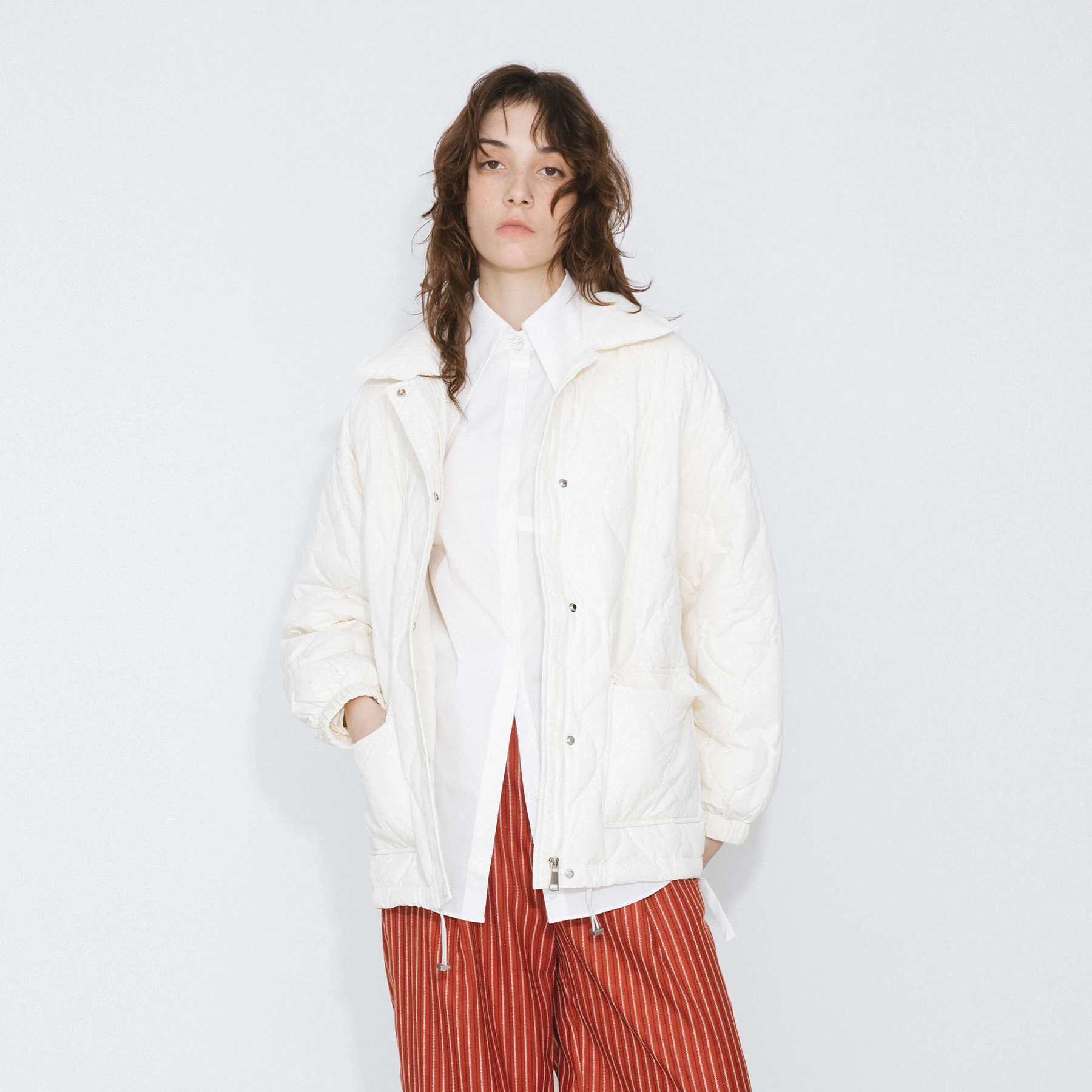 Diamond Padded Short Puffer Jacket-14