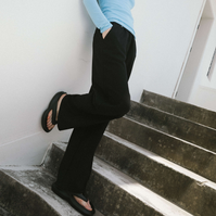 Colorblock Casual Straight Trousers
