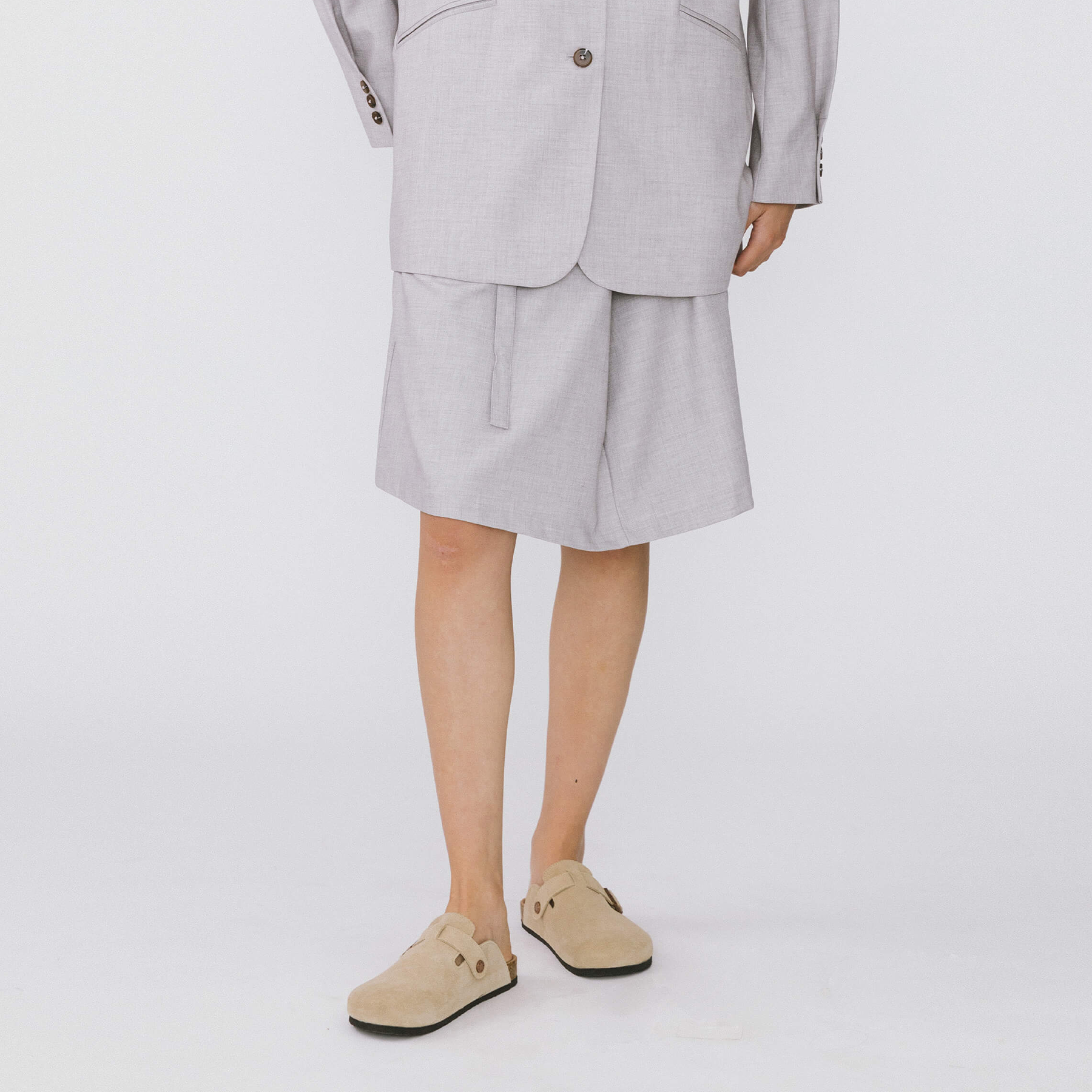 A-line Round Skirt with Wool Blend-26
