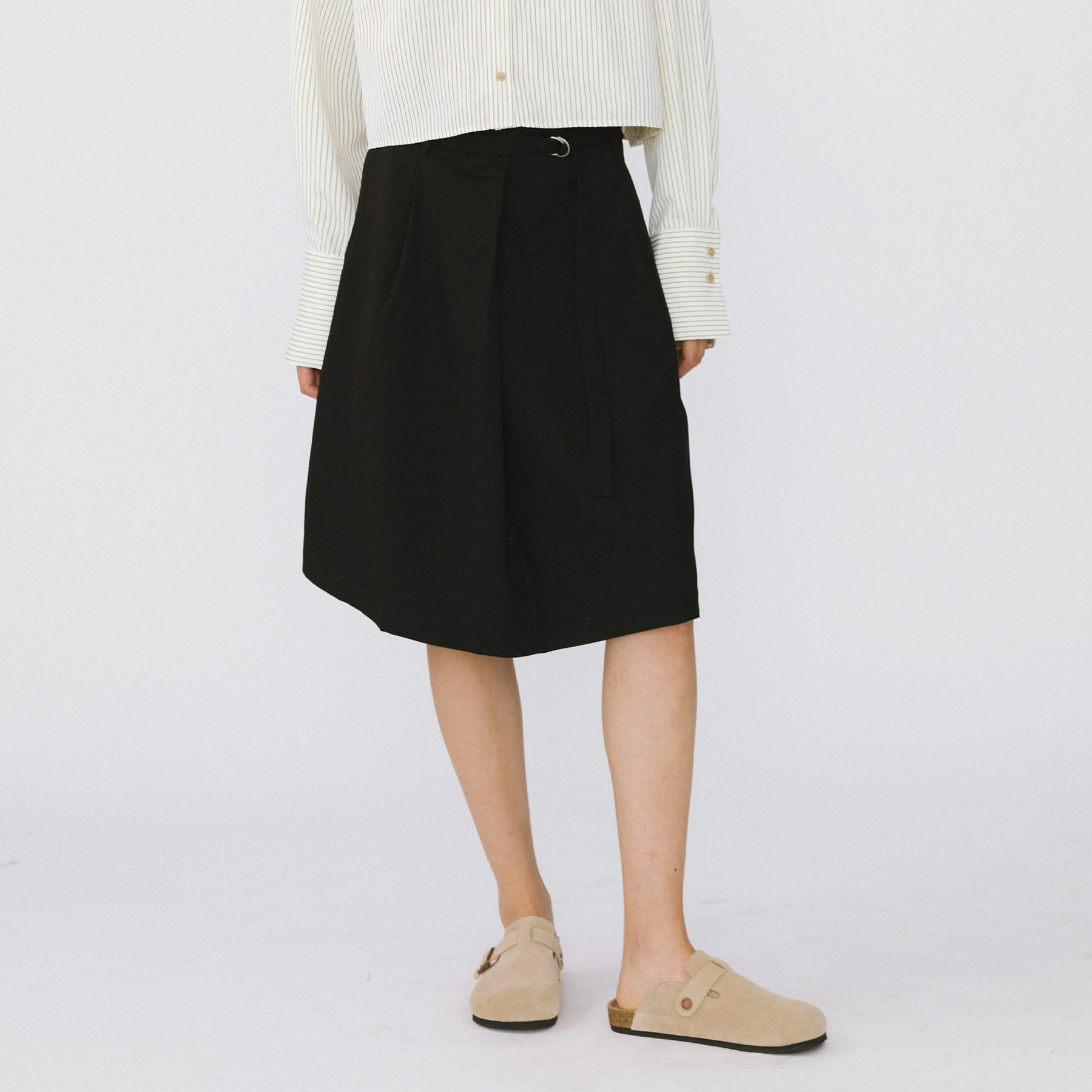 A-line Round Skirt with Wool Blend-27
