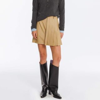 Irregular Pleated A-line Skirt