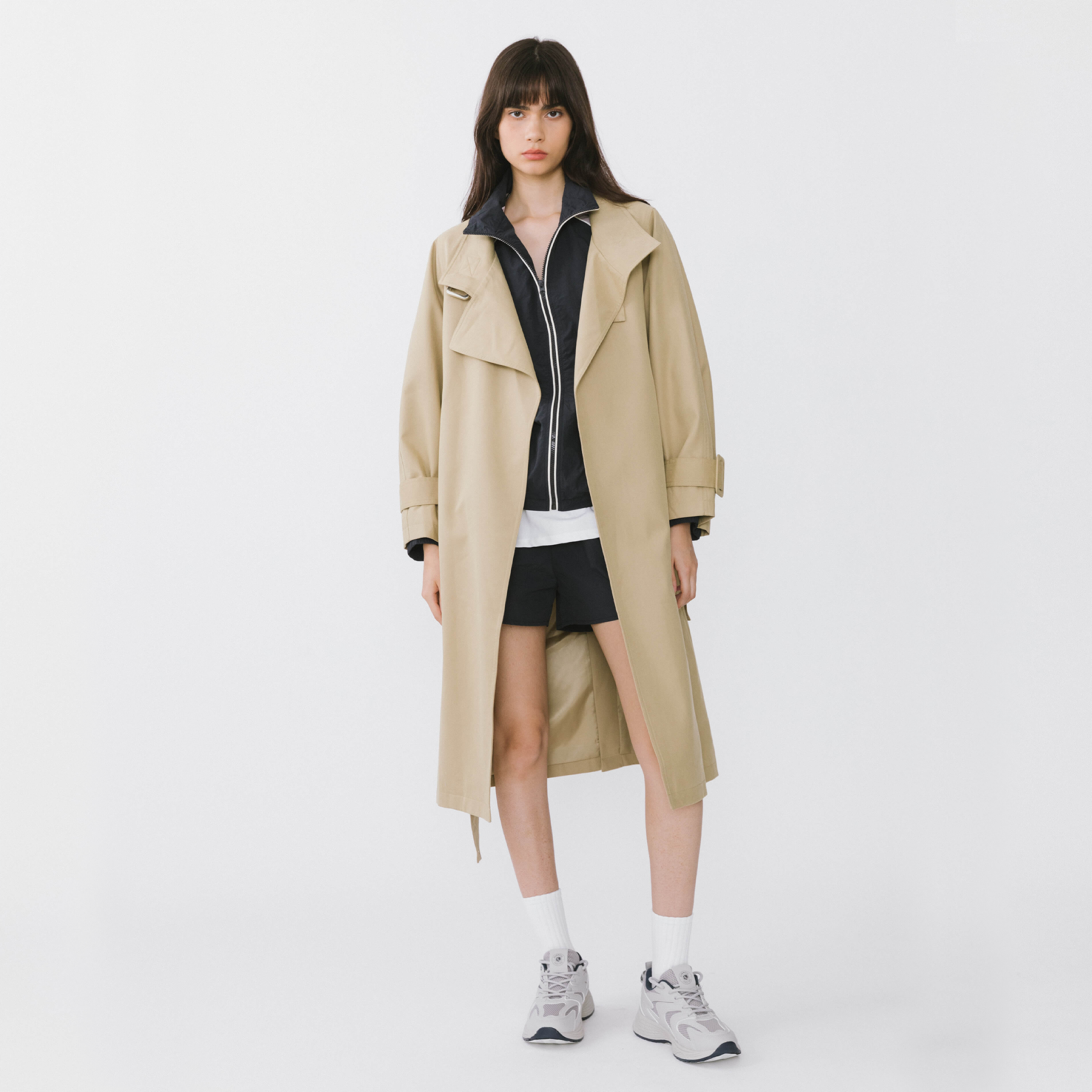 Overlay Mid-Length Trench Coat-14