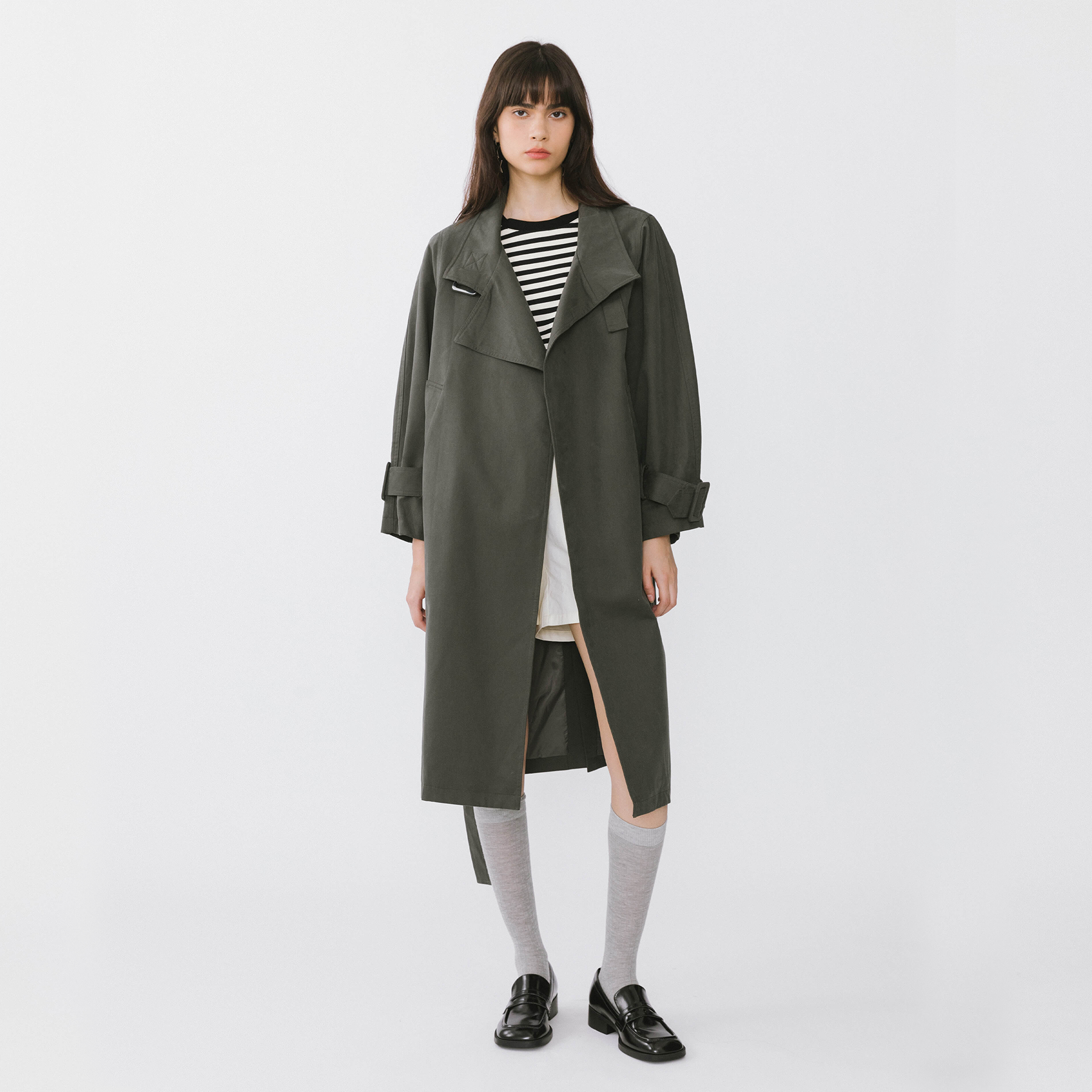 Overlay Mid-Length Trench Coat-7