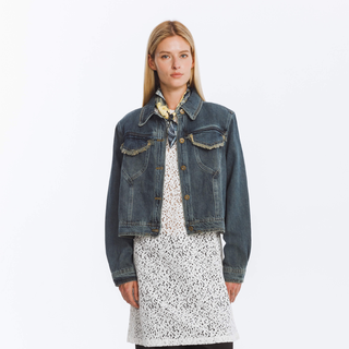 Dark Short Denim Jacket