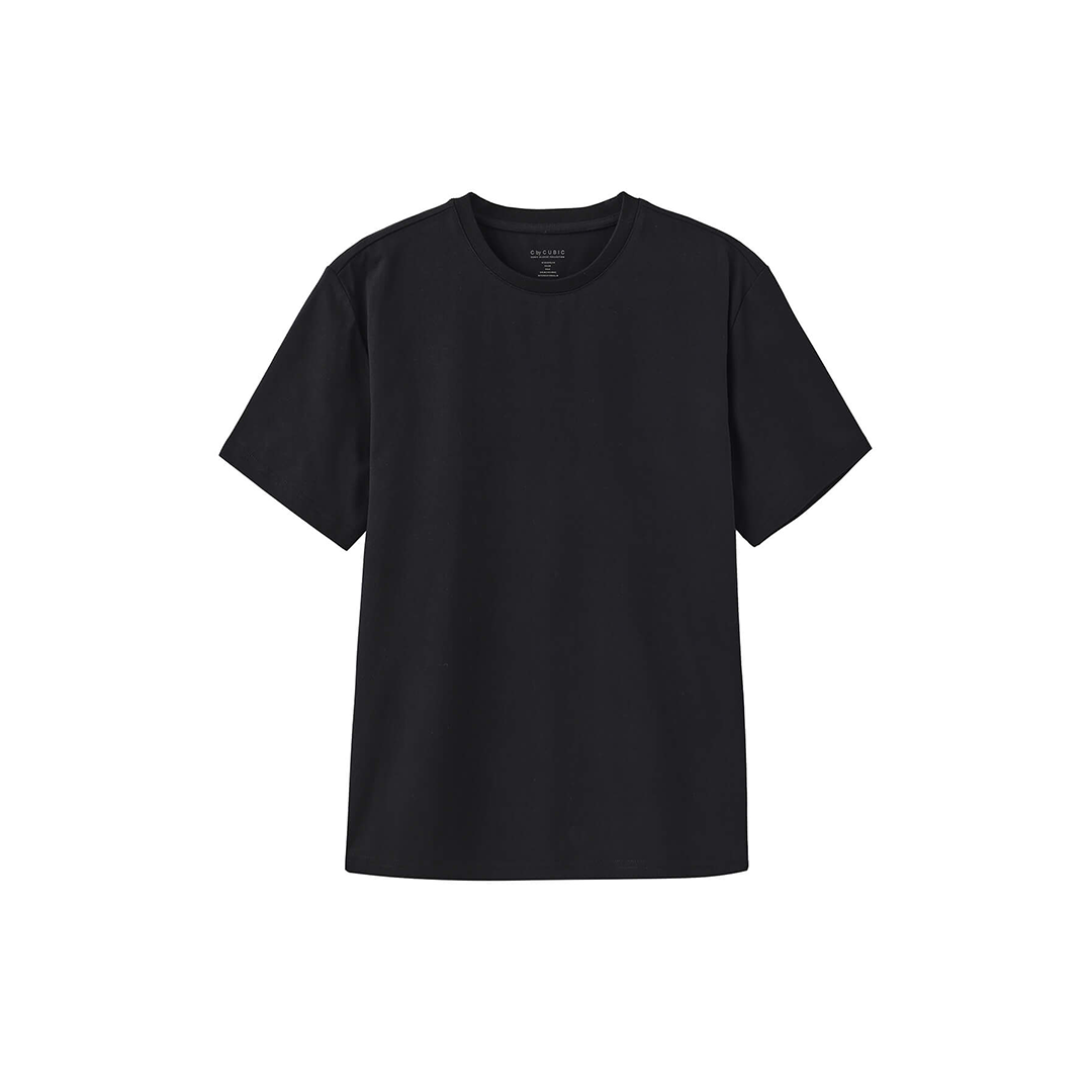 C by CUBIC Oversized Crew Neck Solid T-Shirt-26