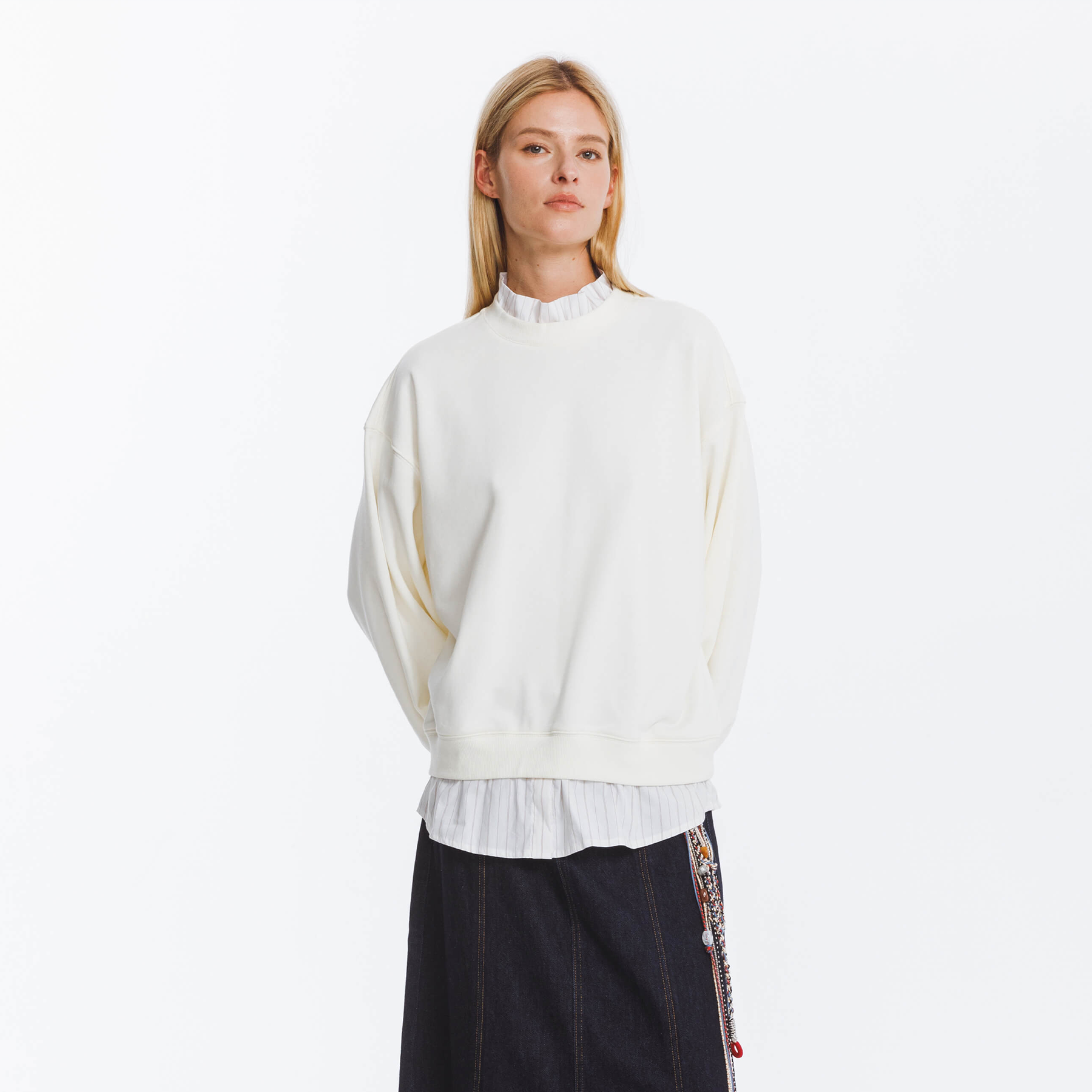 Oversized Sweatshirt with Cotton Blend-22